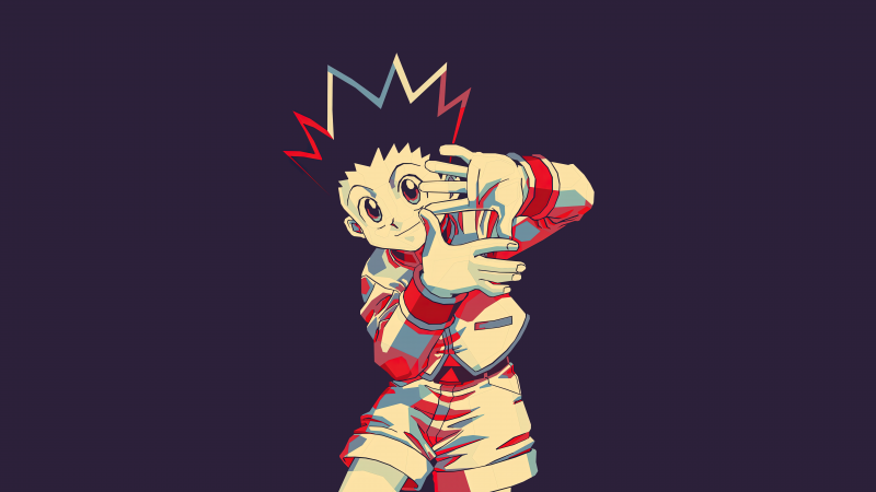 Gon Freecss Wallpaper 4K, Minimalist, Hunter x Hunter