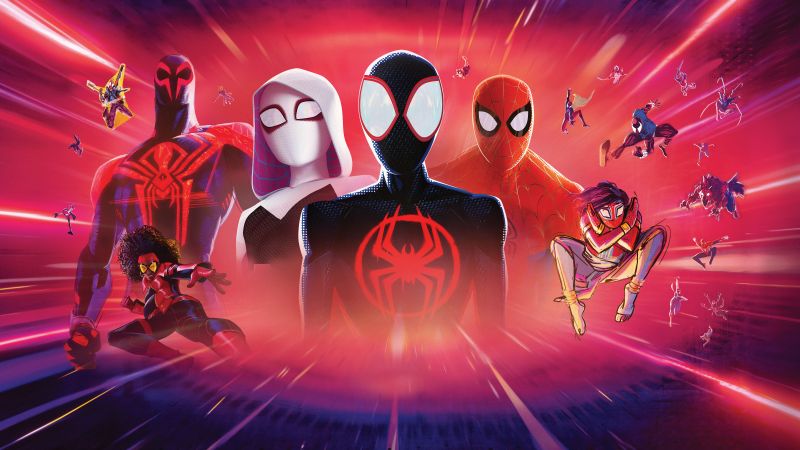 Spider-Man across the spider verse wallpaper in 2023