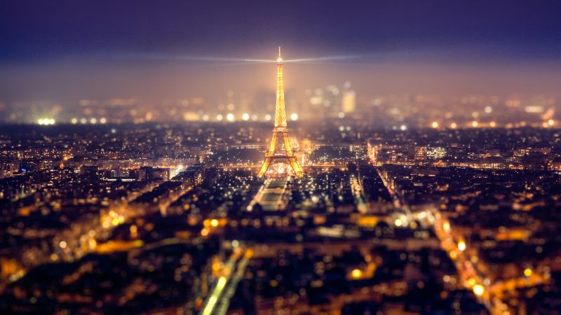 Eiffel Tower Wallpaper 4K, Paris, Night time, World, #3332