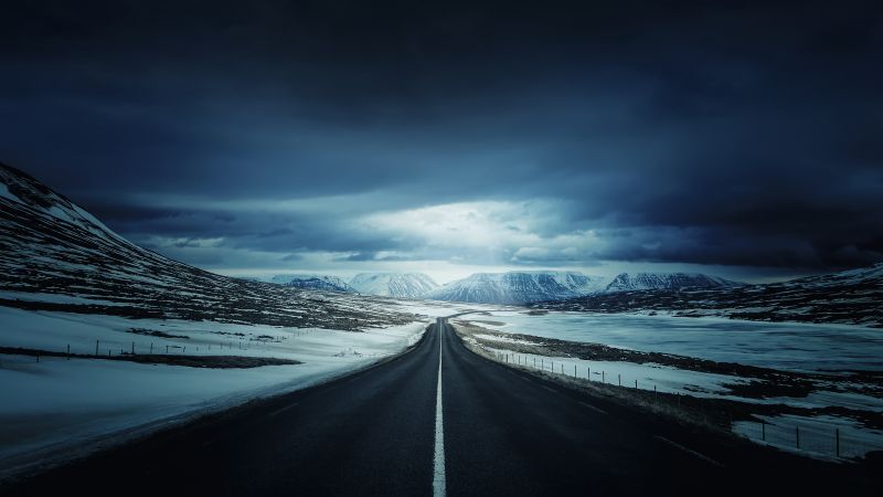 Iceland's Ring Road Wallpaper 4K, Endless Road, Landscape, Nature, #3922