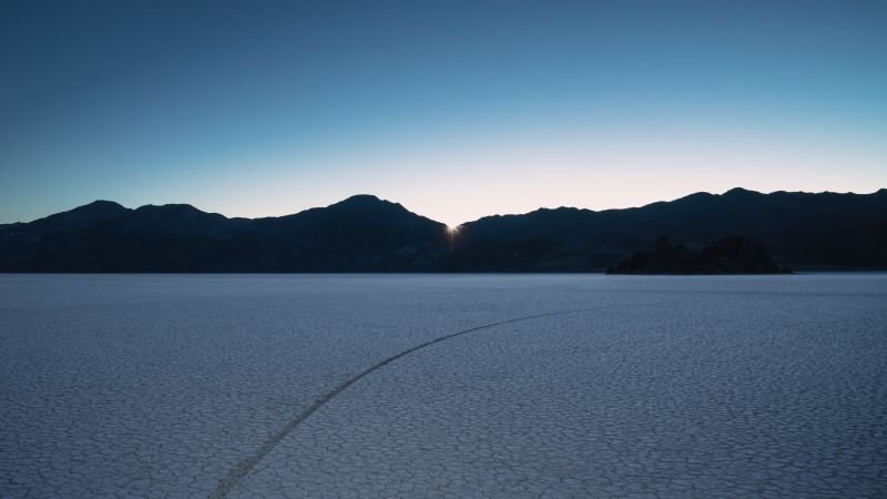 macOS Mojave Wallpaper 4K, Desert, Sunrise, Nature, #4008