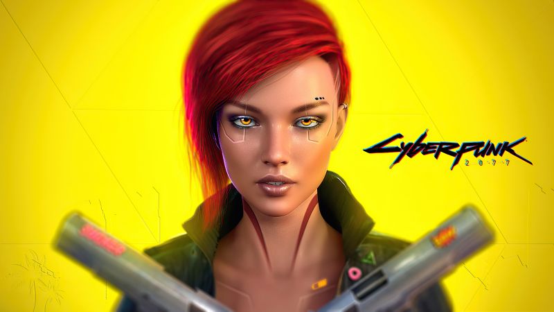 Cyberpunk girl video game art wallpaper background - Wallpapers