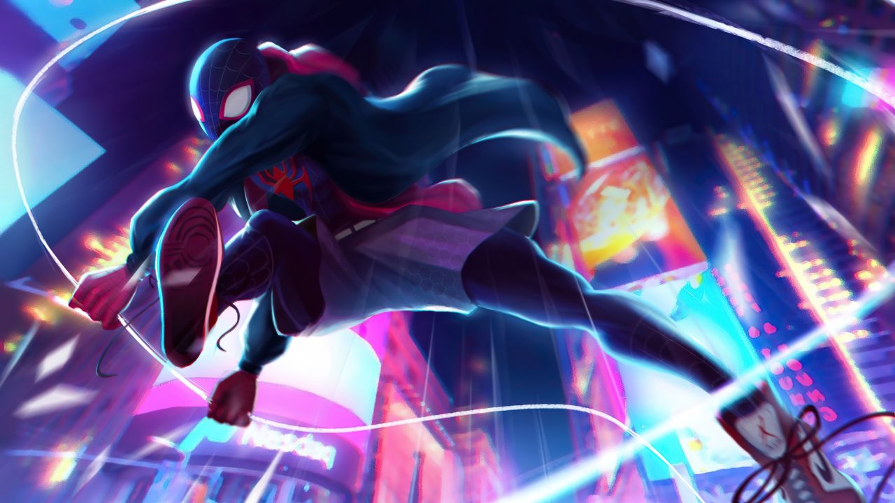 Miles Morales 4K Wallpaper, Spider-Man: Into the Spider-Verse, Spider