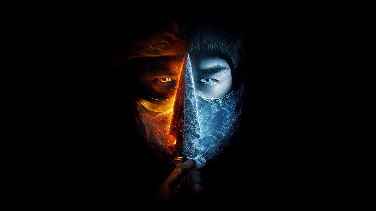 Mortal Kombat 4K Wallpaper, 2021 Movies, Scorpion, Sub-Zero, Black