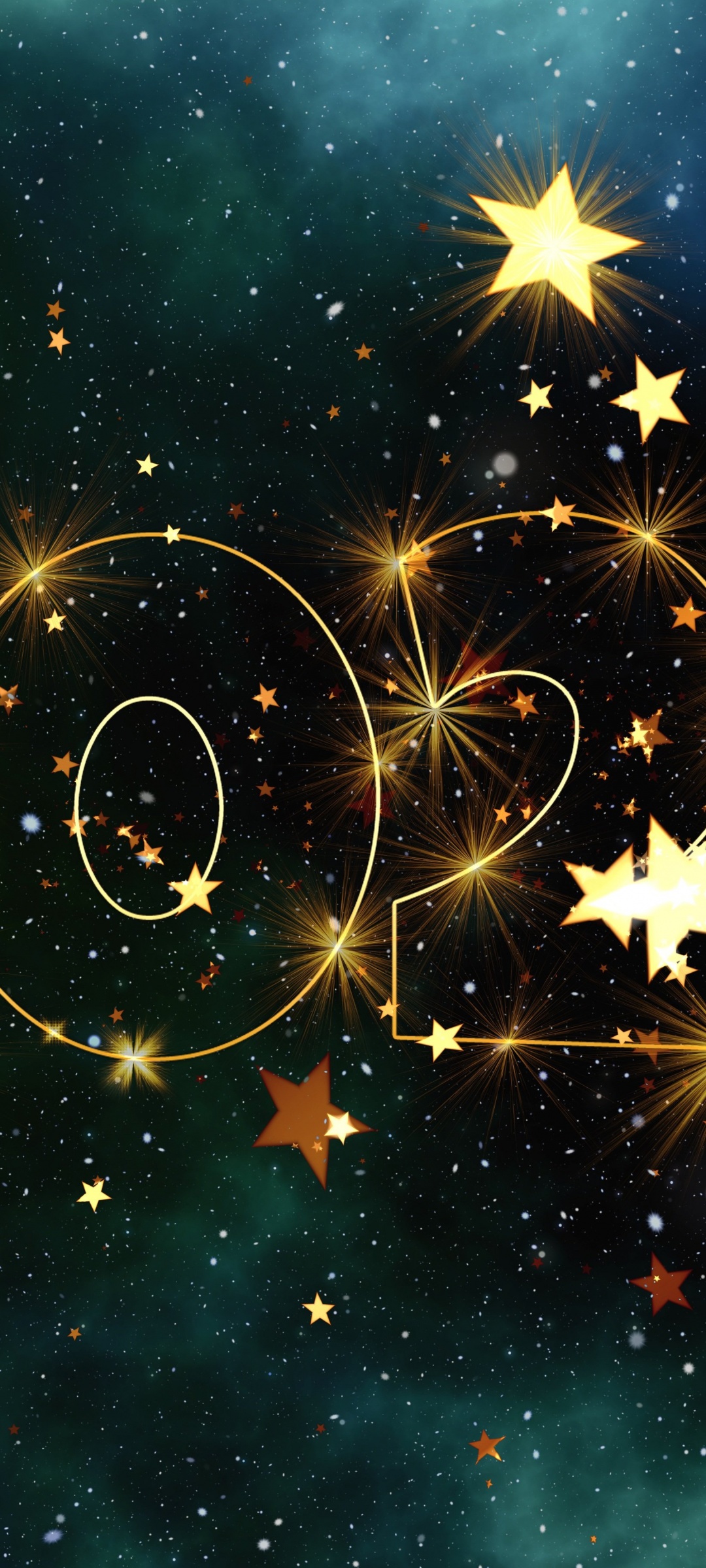 2022 New Year Wallpaper 4K, Glowing Stars, Celebrations/New Year, #6941