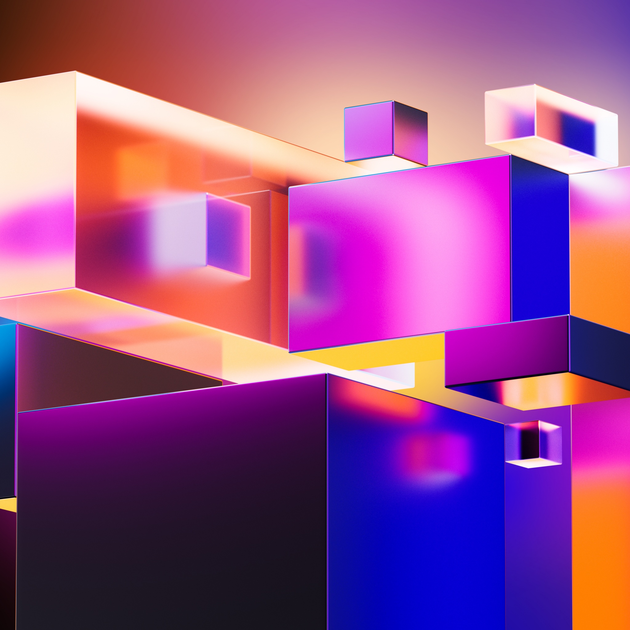 3D background Wallpaper 4K, Geometric, Rectangle, Multicolor