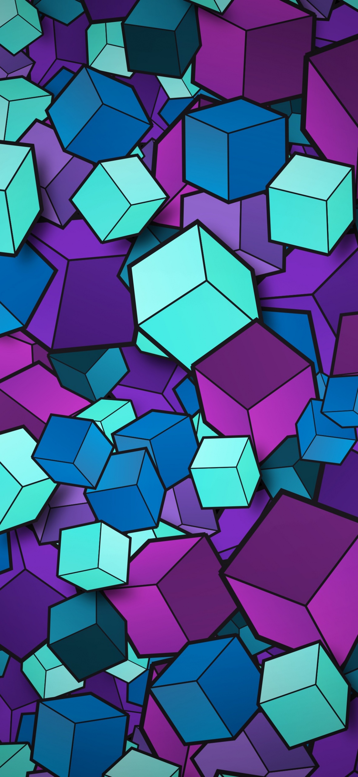 3D cubes Wallpaper 4K, Colorful, Geometric, Patterns