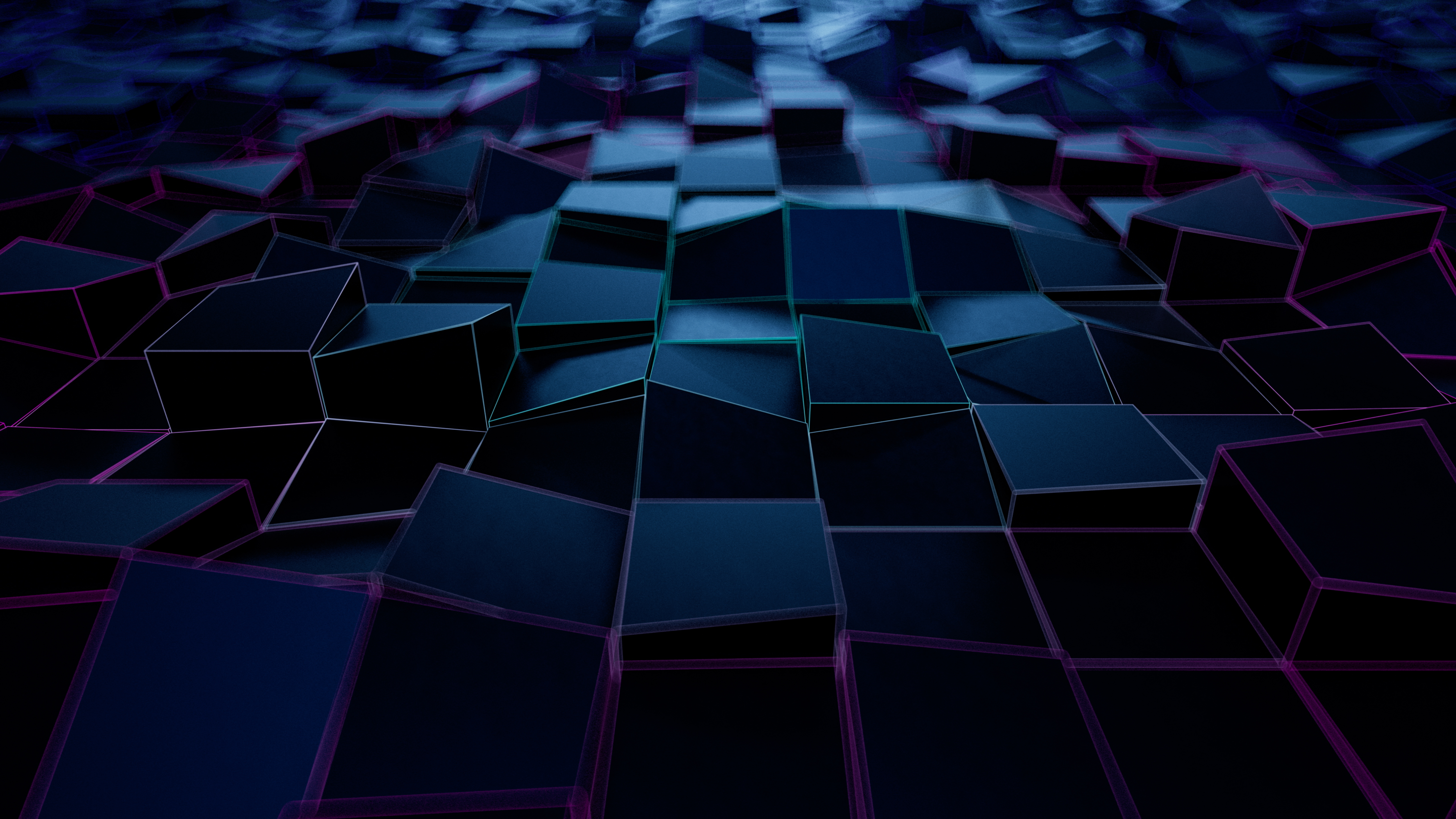 3D cubes Wallpaper 4K, Floating cubes, Abstract, #9263