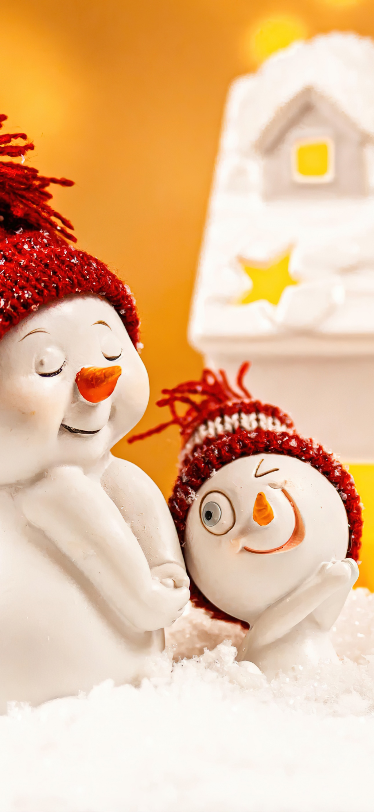 Adorable Wallpaper 4K, Snowman, Cute figure, Winter