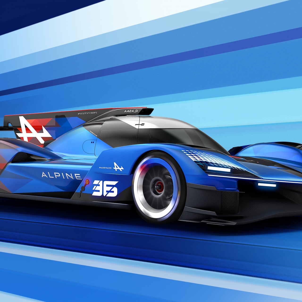 Alpine A424_β Wallpaper 4K, Le Mans Hypercar, Prototype, 2024