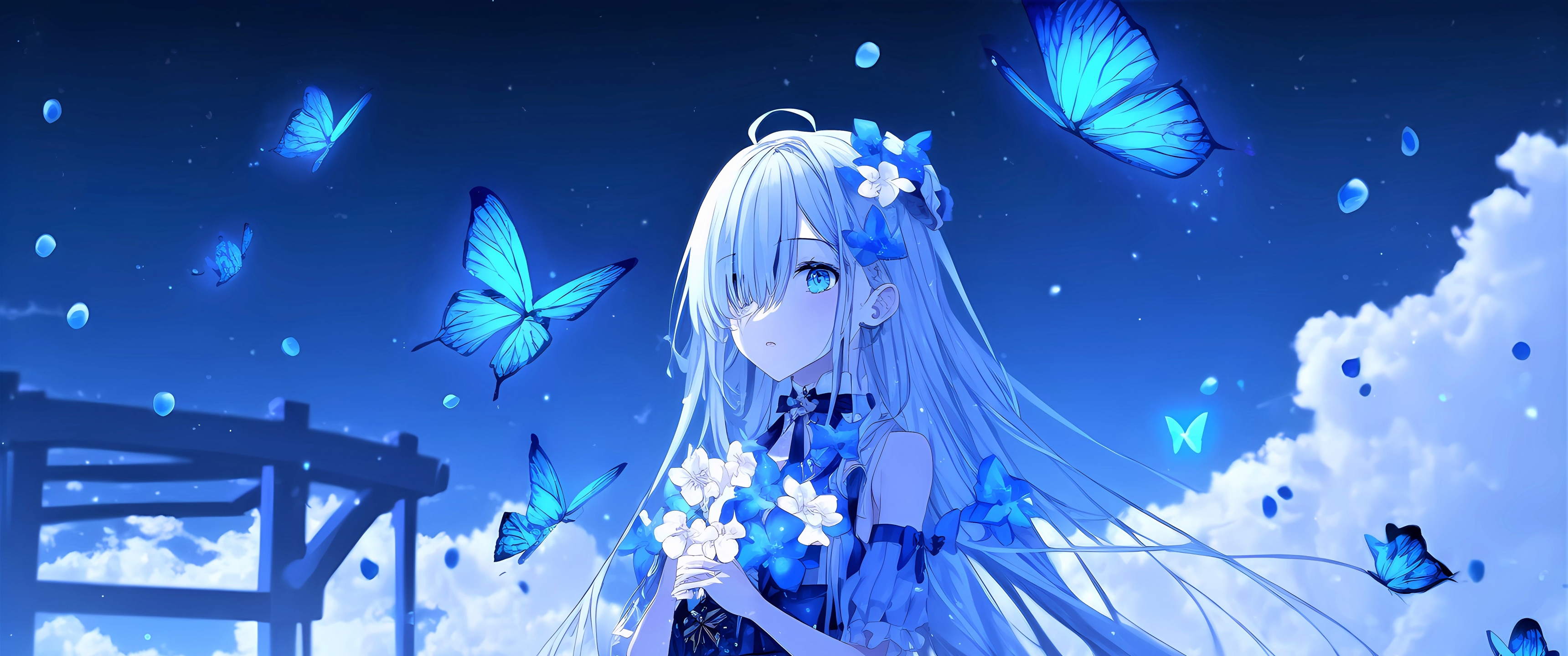 Anime girl Wallpaper 4K, Butterflies, Anime, #10025