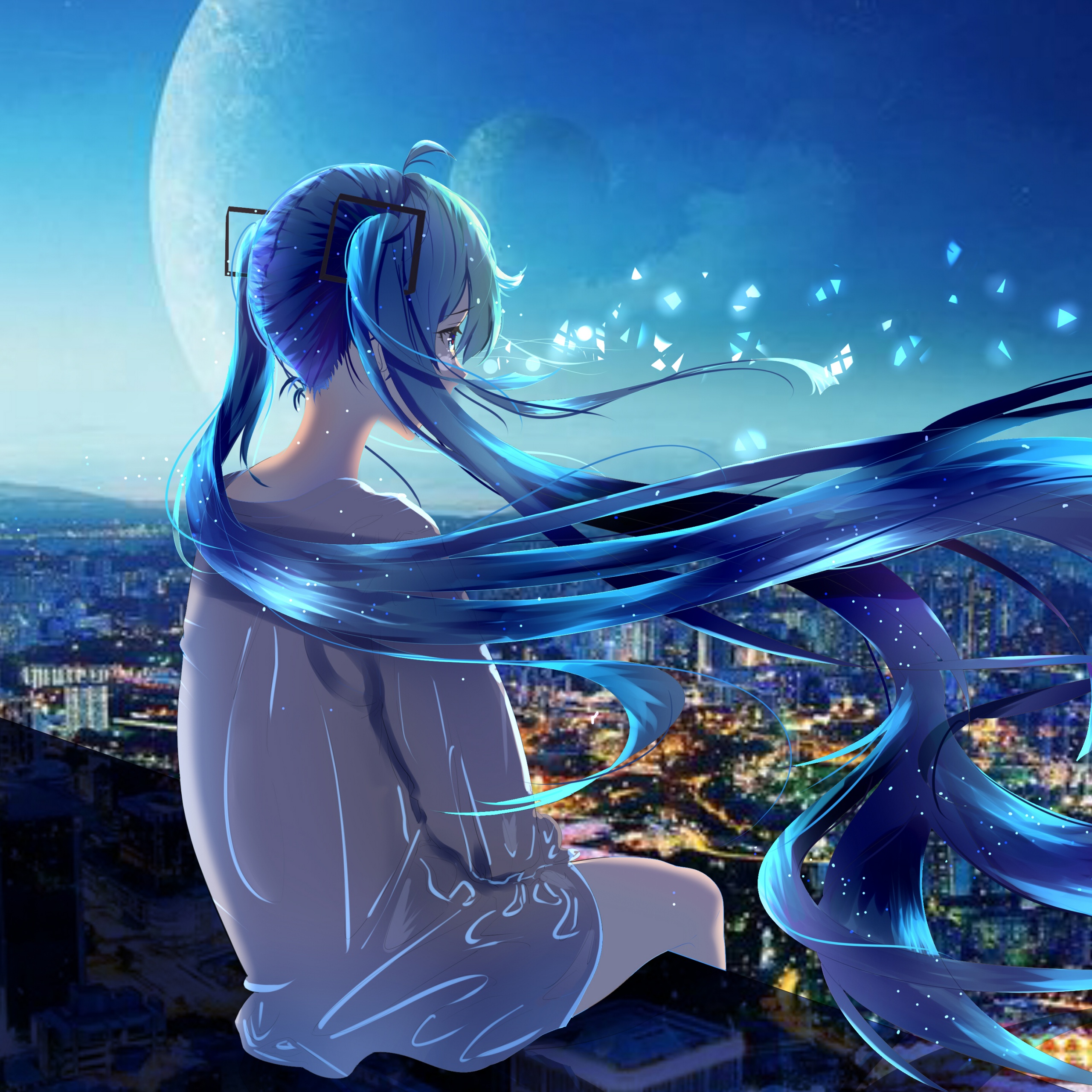 HD wallpaper: anime girls, swing, friends, stars, lonely, sky, night, real  people | Wallpaper Flare