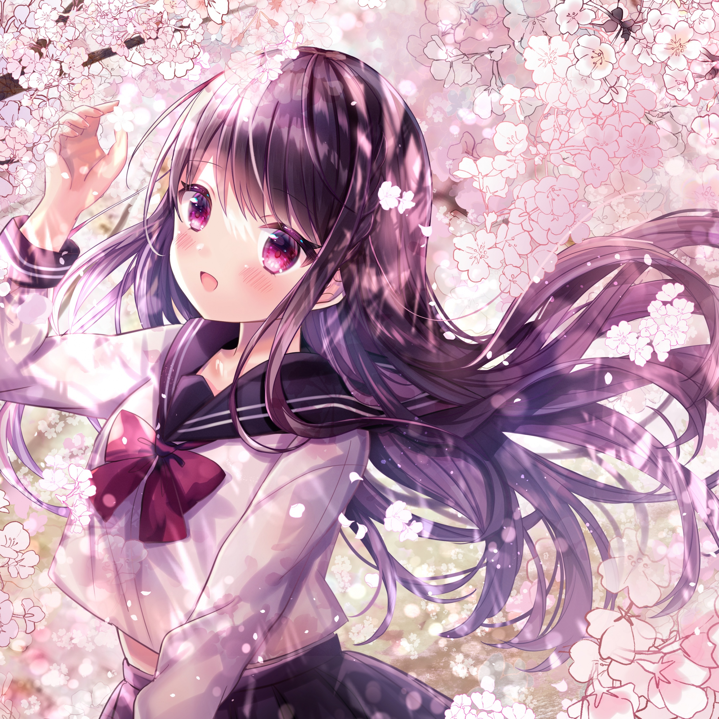 Anime girl Wallpaper 4K, Girly, Pink, Fantasy, Anime, #5055
