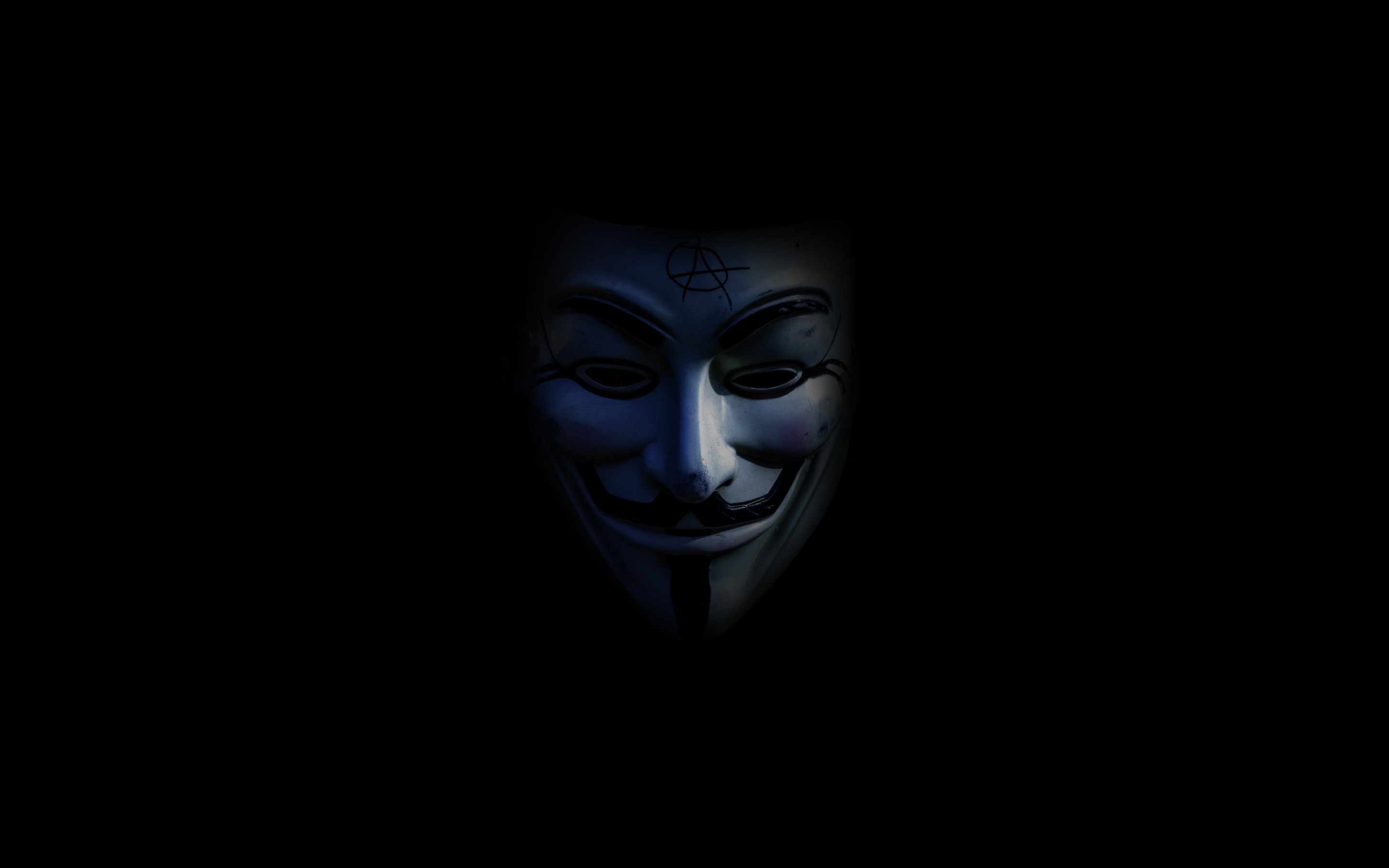 Anonymous Wallpaper 4K, Dark background, Mask, Black/Dark, #6303
