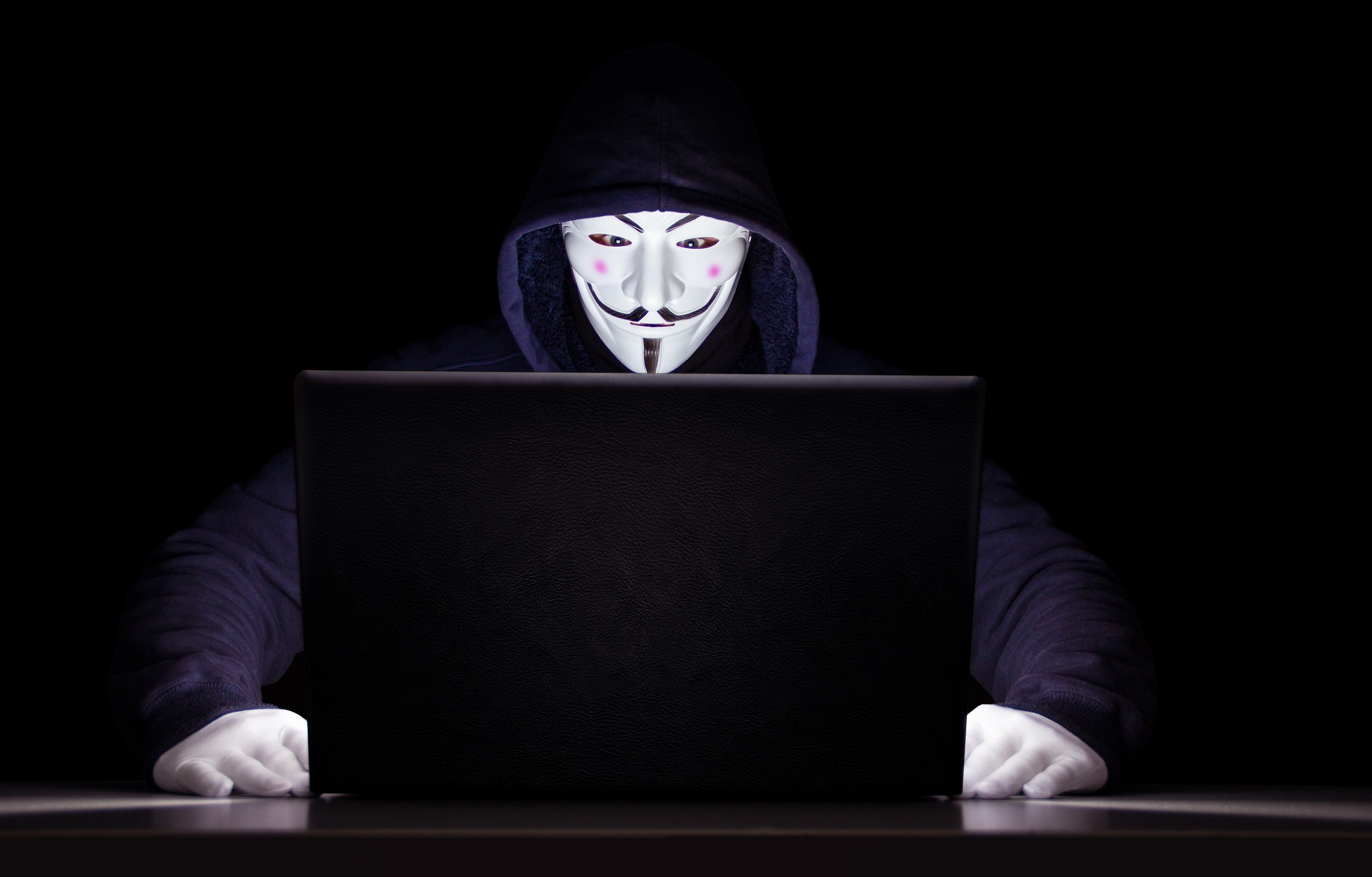 Anonymous Wallpaper 4K, Hacker, Laptop, Technology, #159