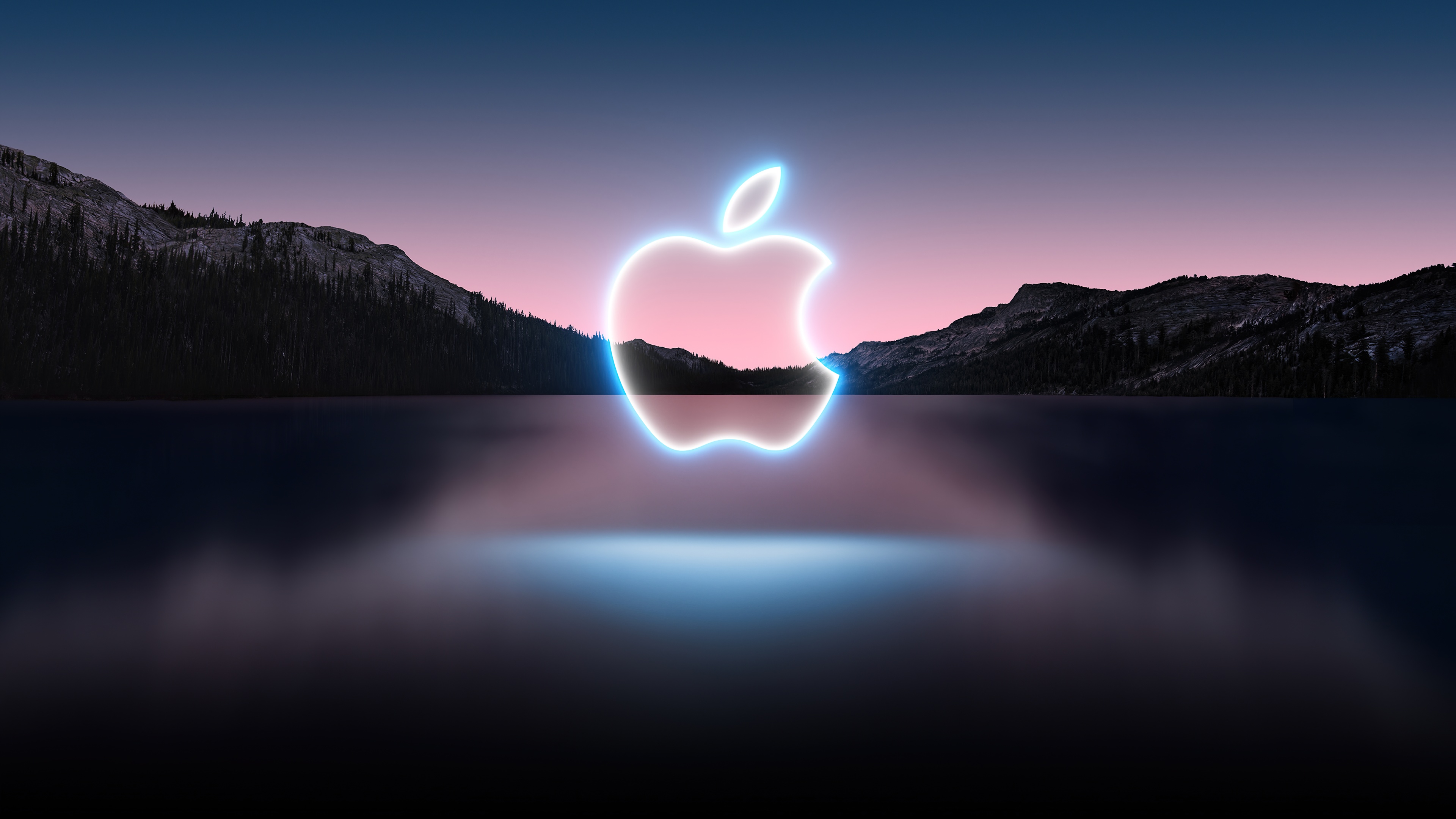 Apple Event 2021 Wallpaper 4K, Apple logo, Glowing, Technology, #6482