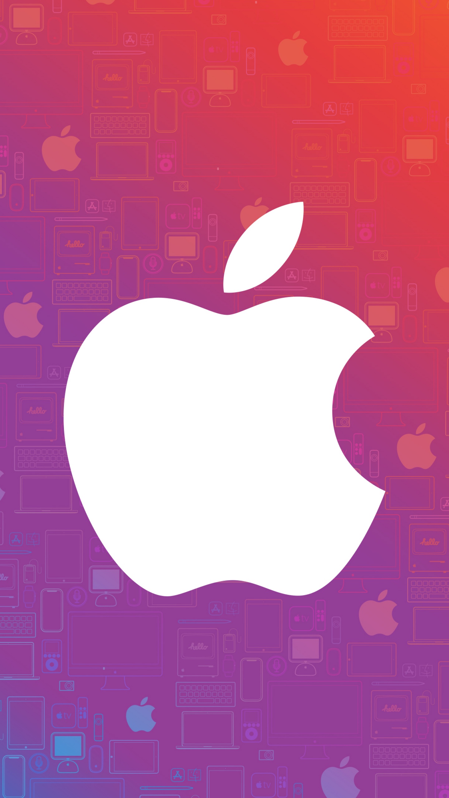 Apple logo Wallpaper 4K, Colorful background, Gradient background