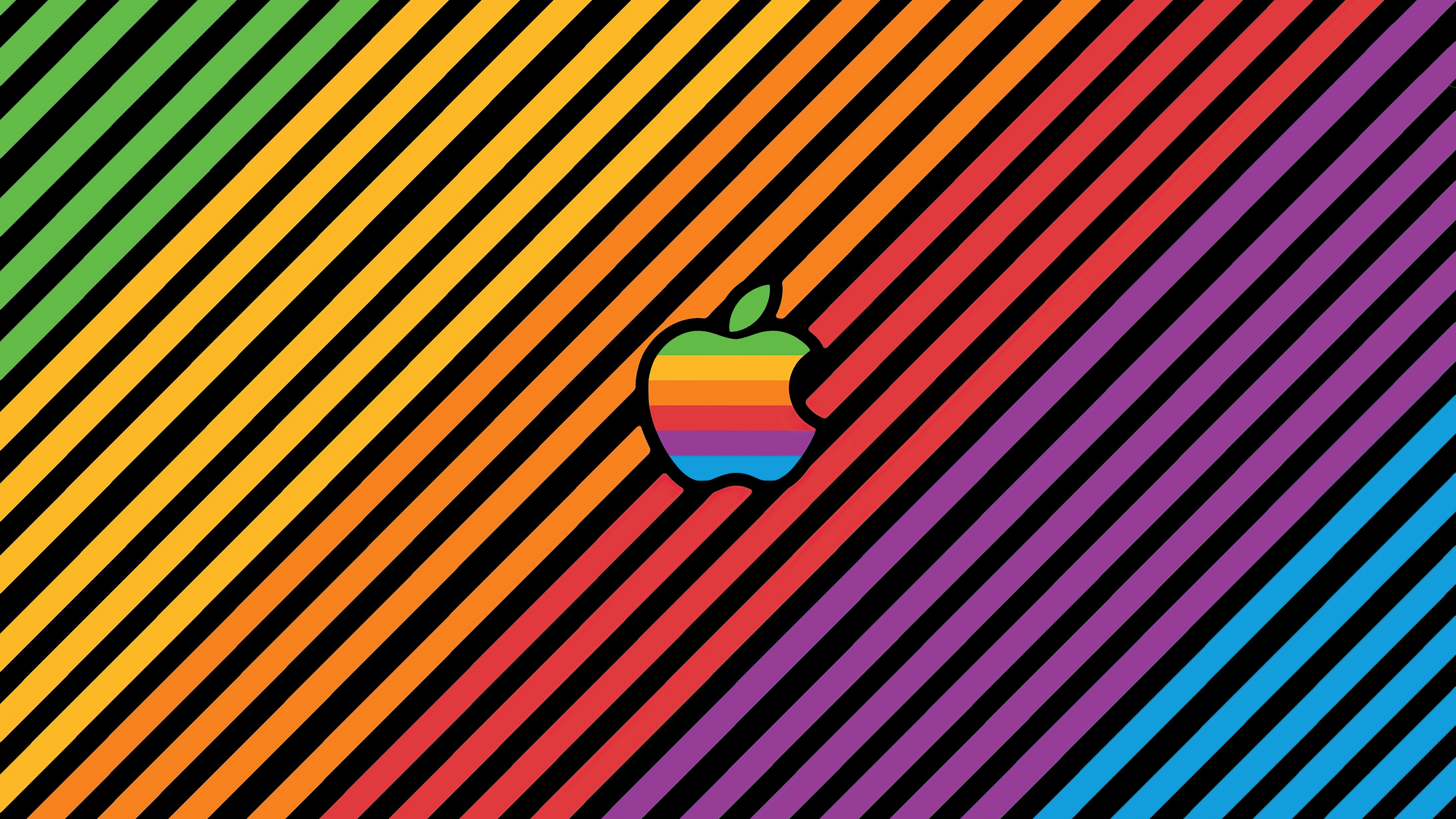 Apple logo Wallpaper 4K, Colorful background, Technology, #8352