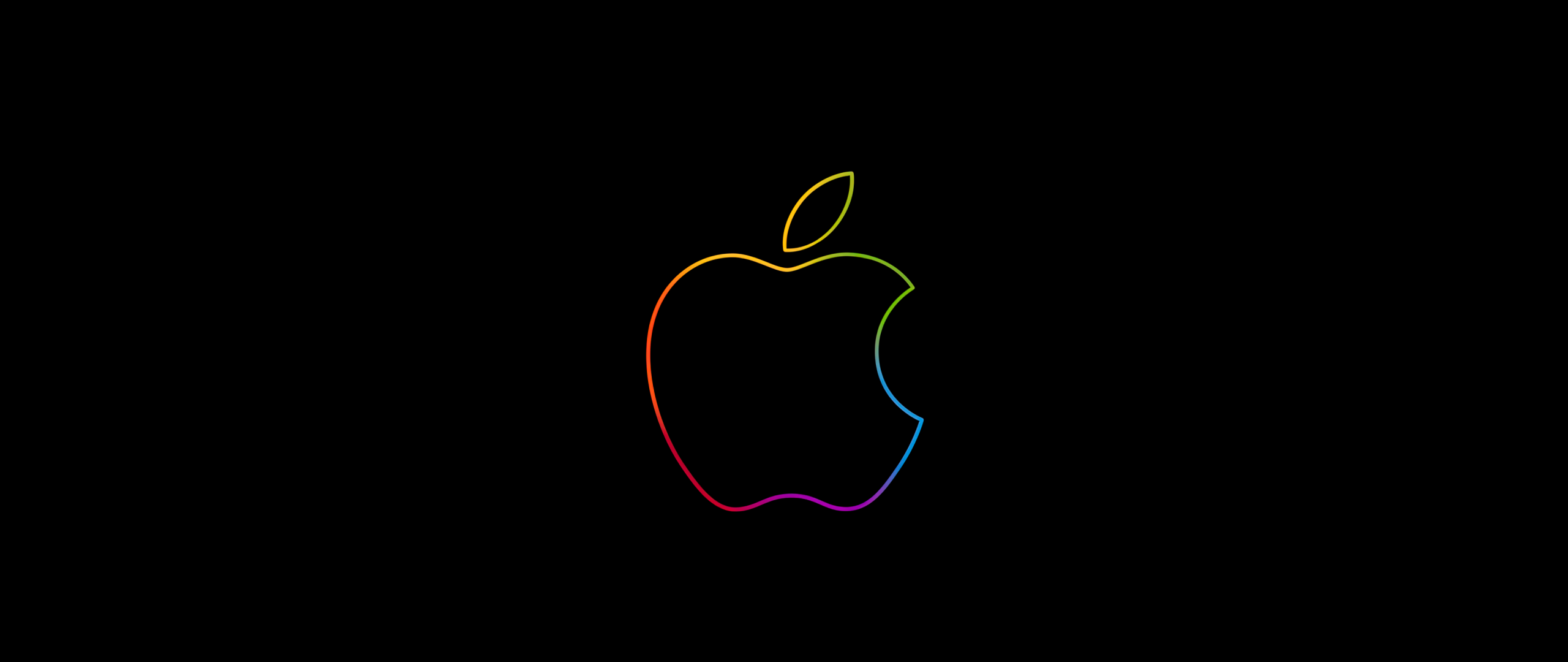 Apple logo Wallpaper 4K, Colorful, Outline, Technology, #789