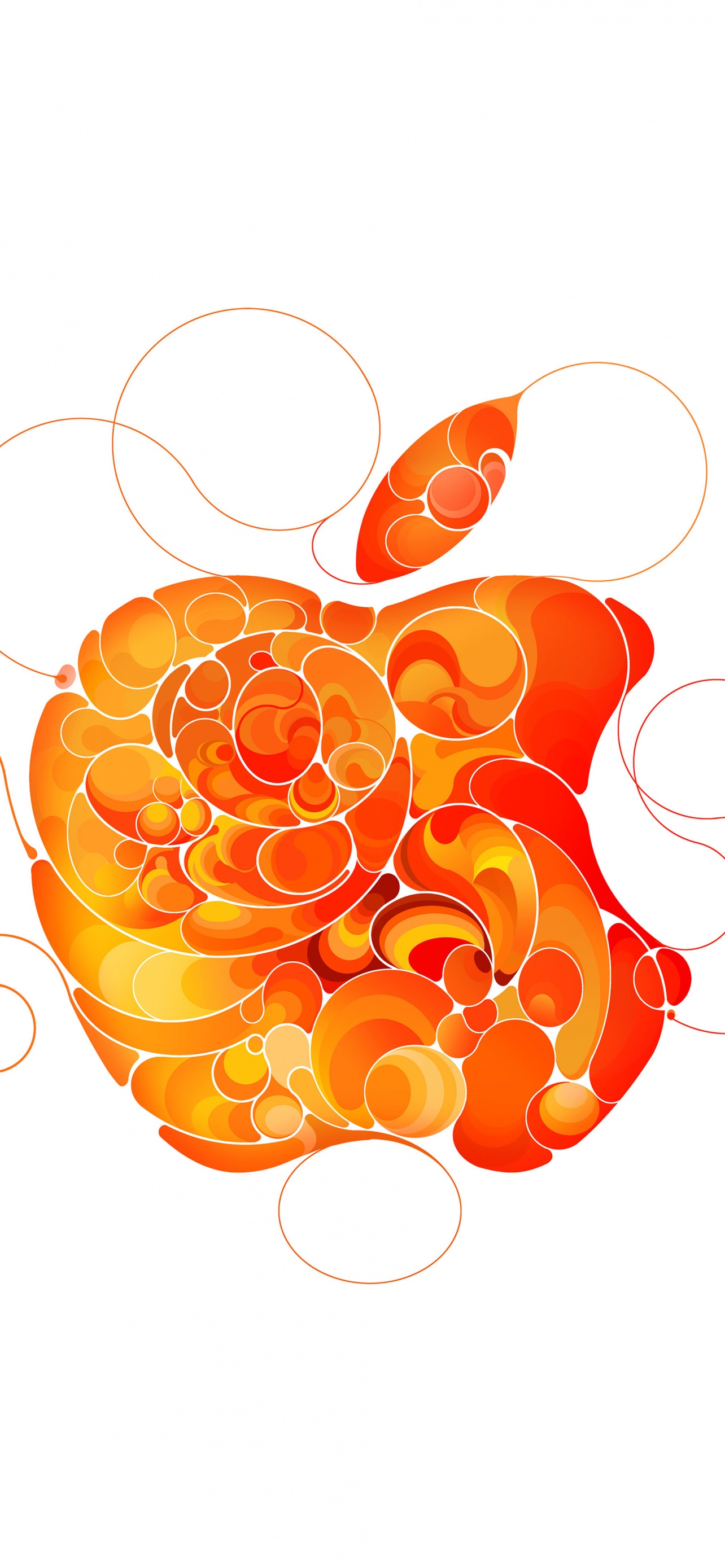 Apple Wallpaper 4K, Logo, Orange, Technology, #5871