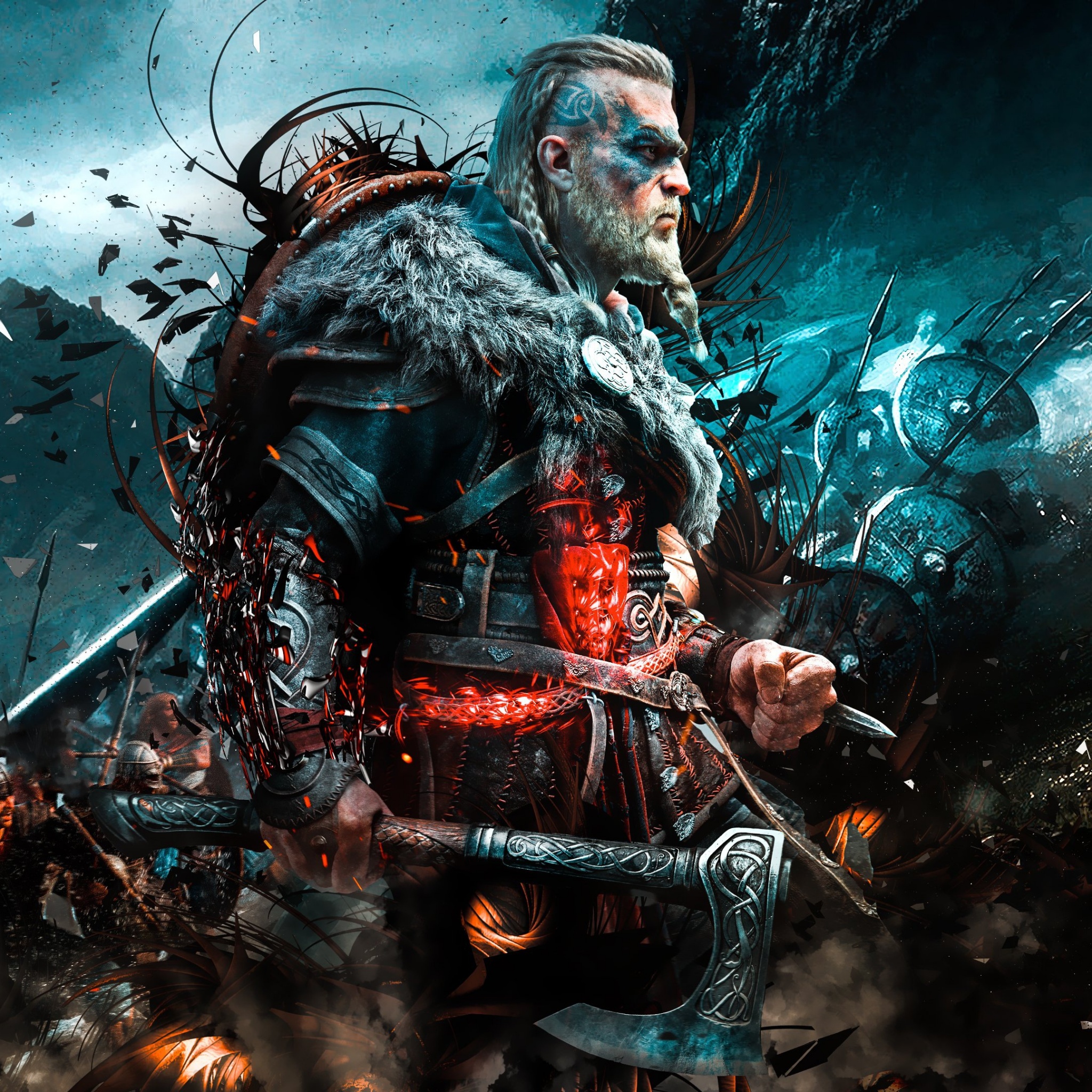Assassin&#039;s Creed Valhalla Wallpaper 4K, Viking raider, Eivor, PC games