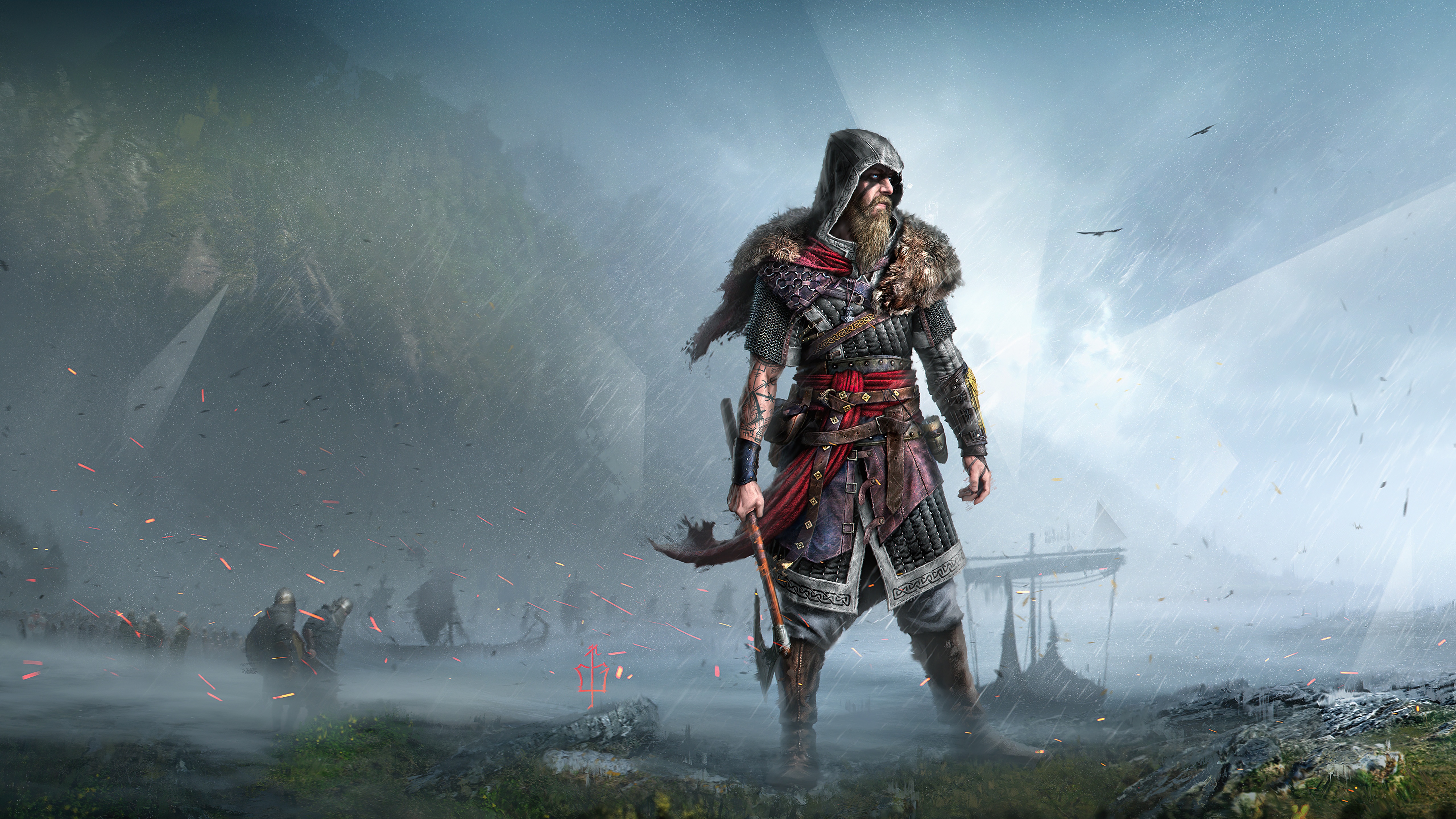 Assassins Creed Valhalla Wallpaper 4K Viking raider Fan Art 1185
