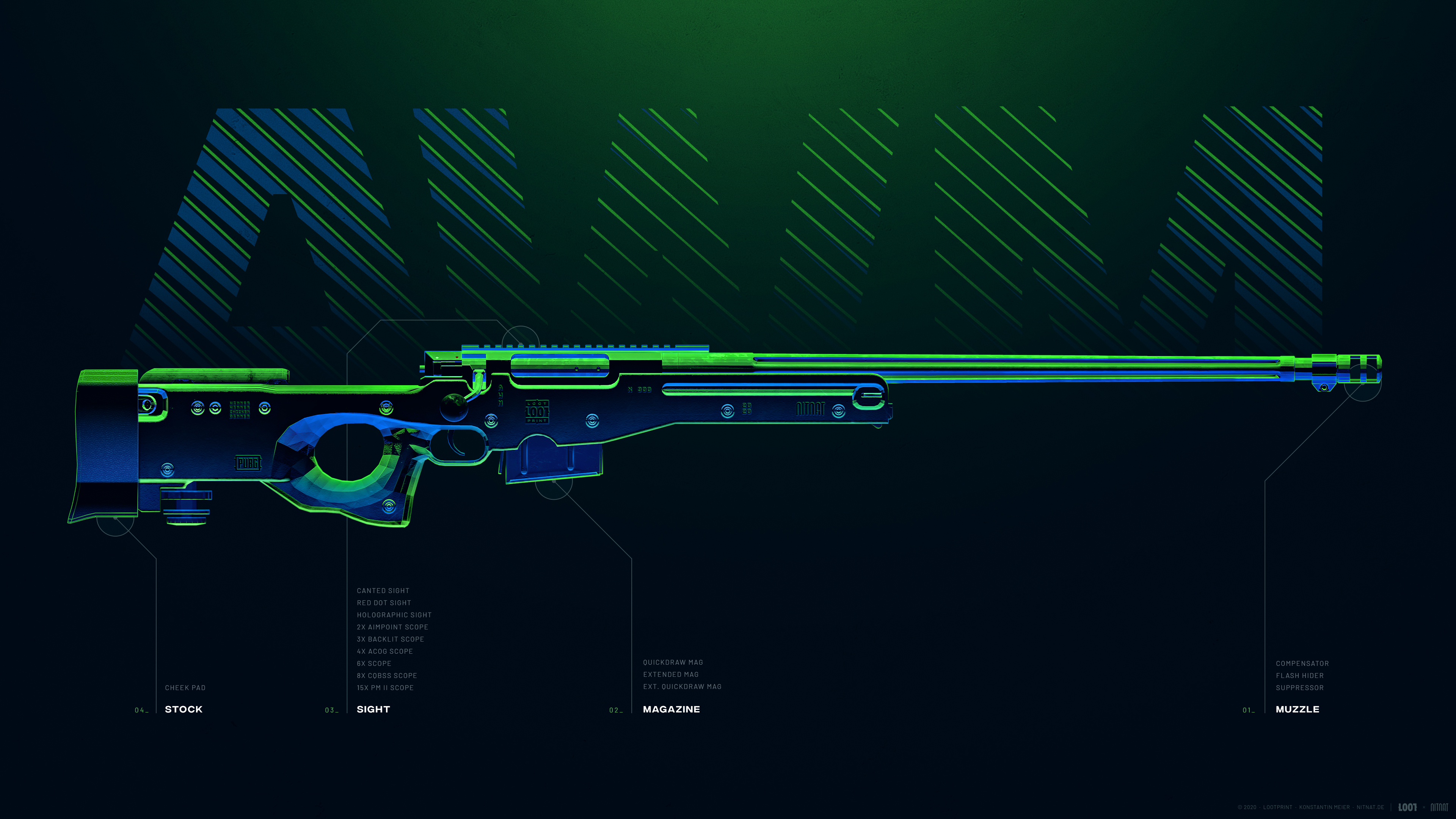 AWM Wallpaper 4K, Sniper rifle, Games
