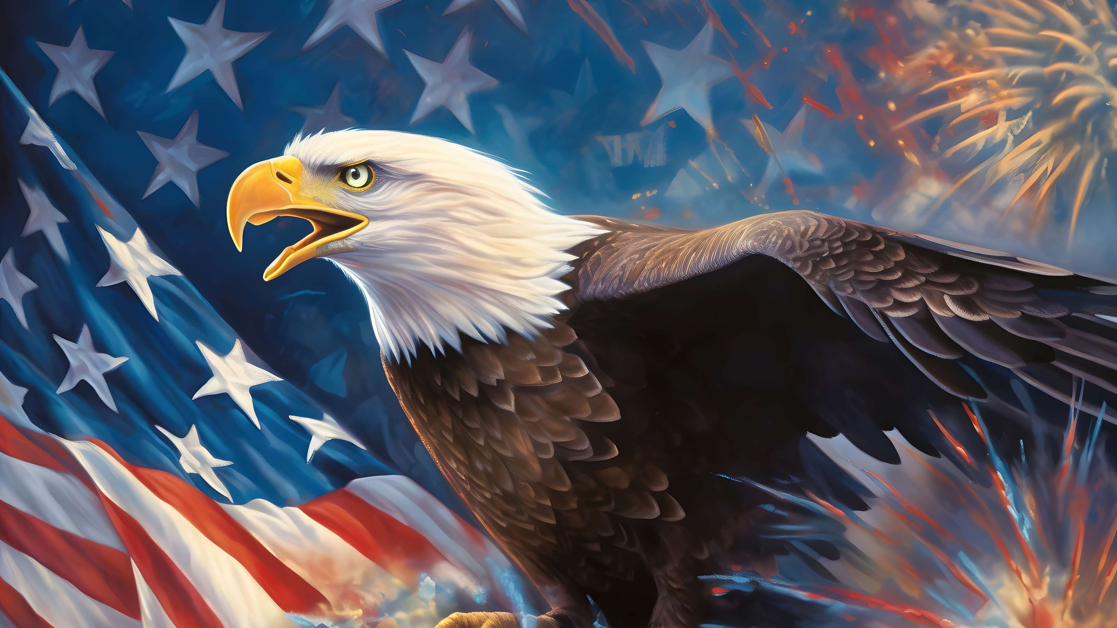 Bald eagle Wallpaper 4K Independence Day 4th of July 11886