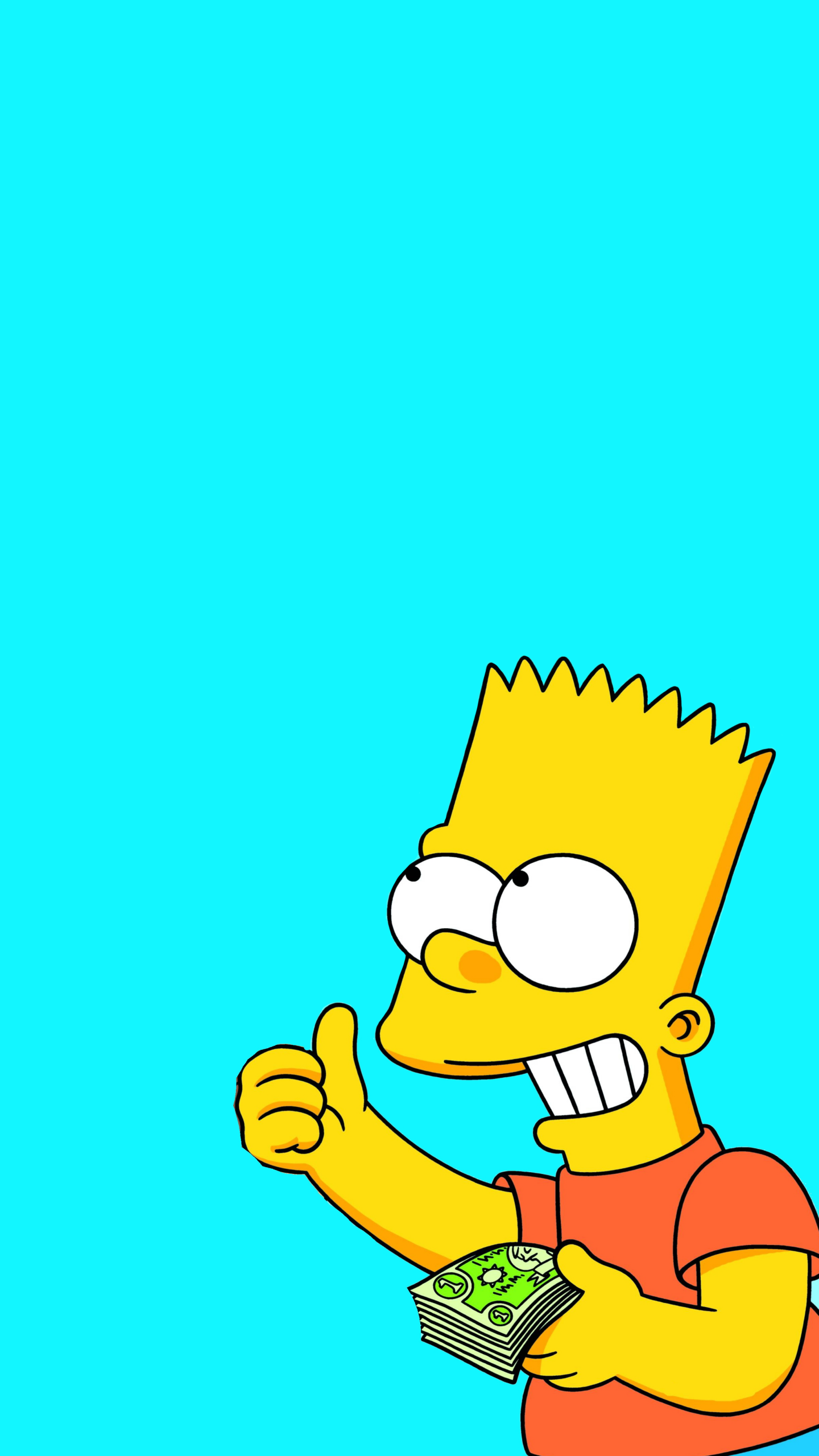 Bart Simpson Wallpaper 4K, 8K, The Simpsons, Cyan background