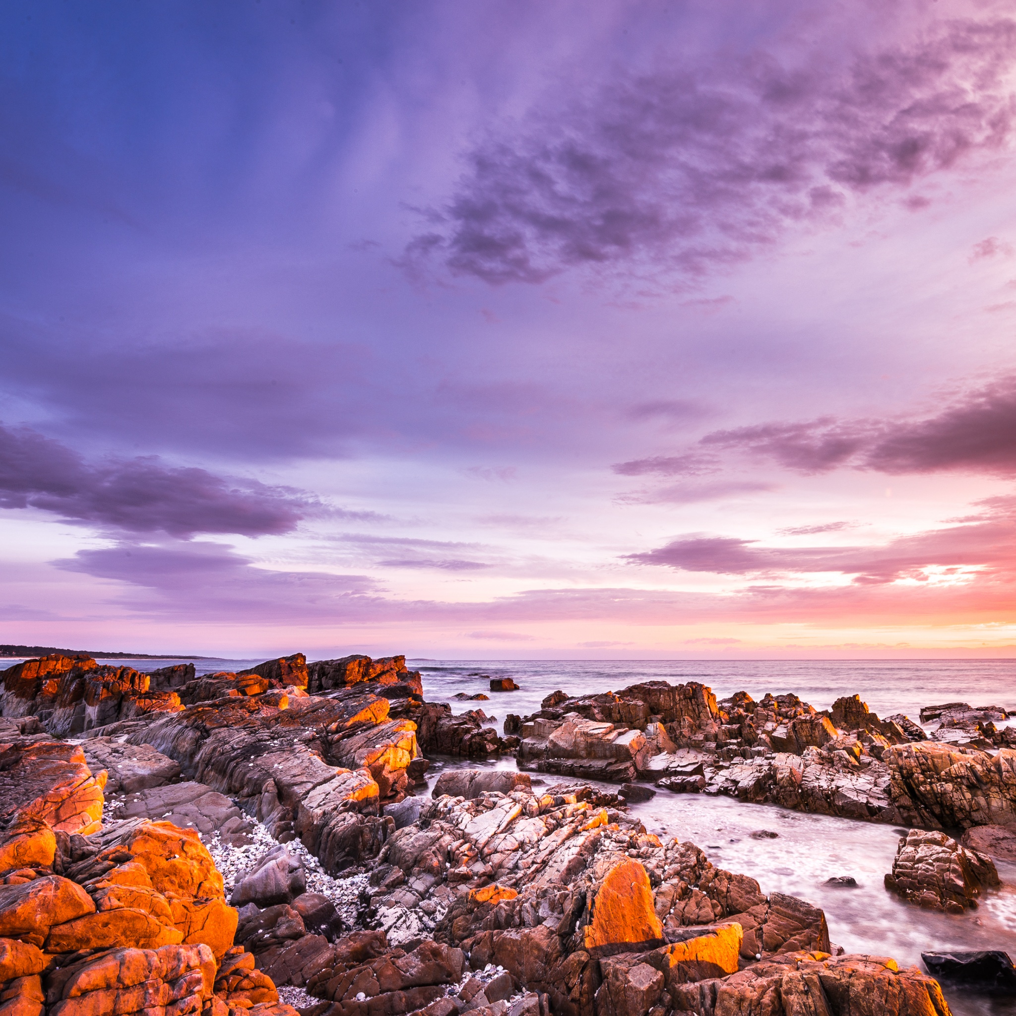 Bay of Fires Wallpaper 4K, Tasmania, Australia, Sunrise