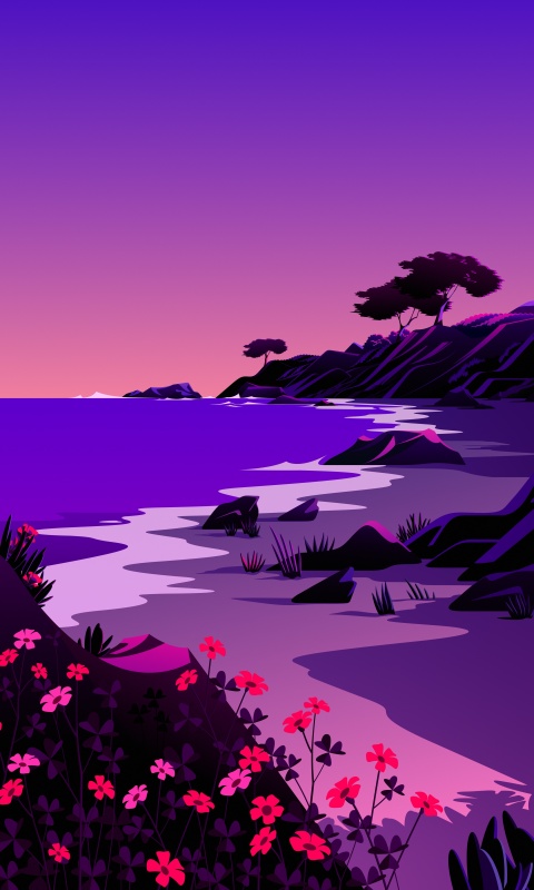 macOS Big Sur Wallpaper 4K, Beach, Landscape, Twilight