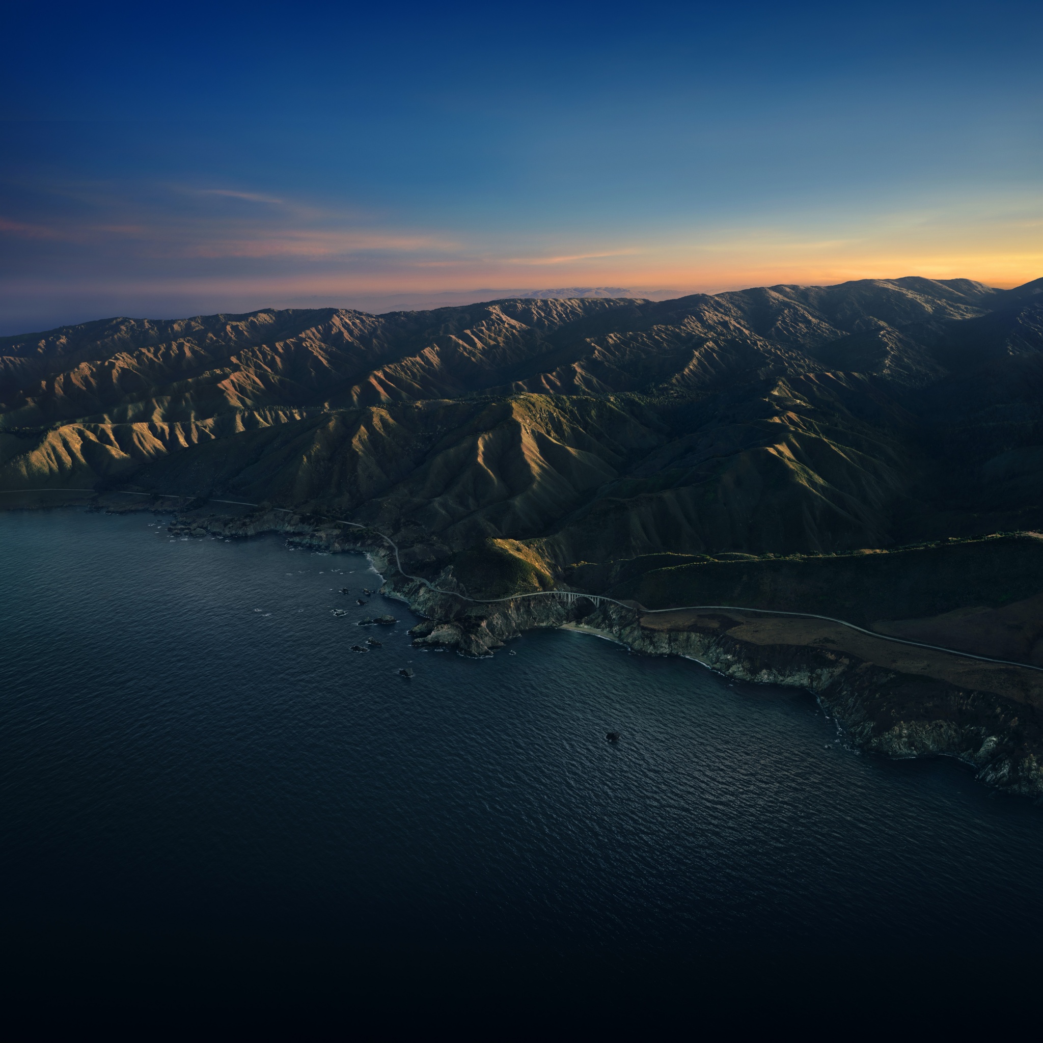 Big Sur 4k Wallpaper Mountains Clear Sky Sunrise Dawn Morning Macos Stock California Nature 1496