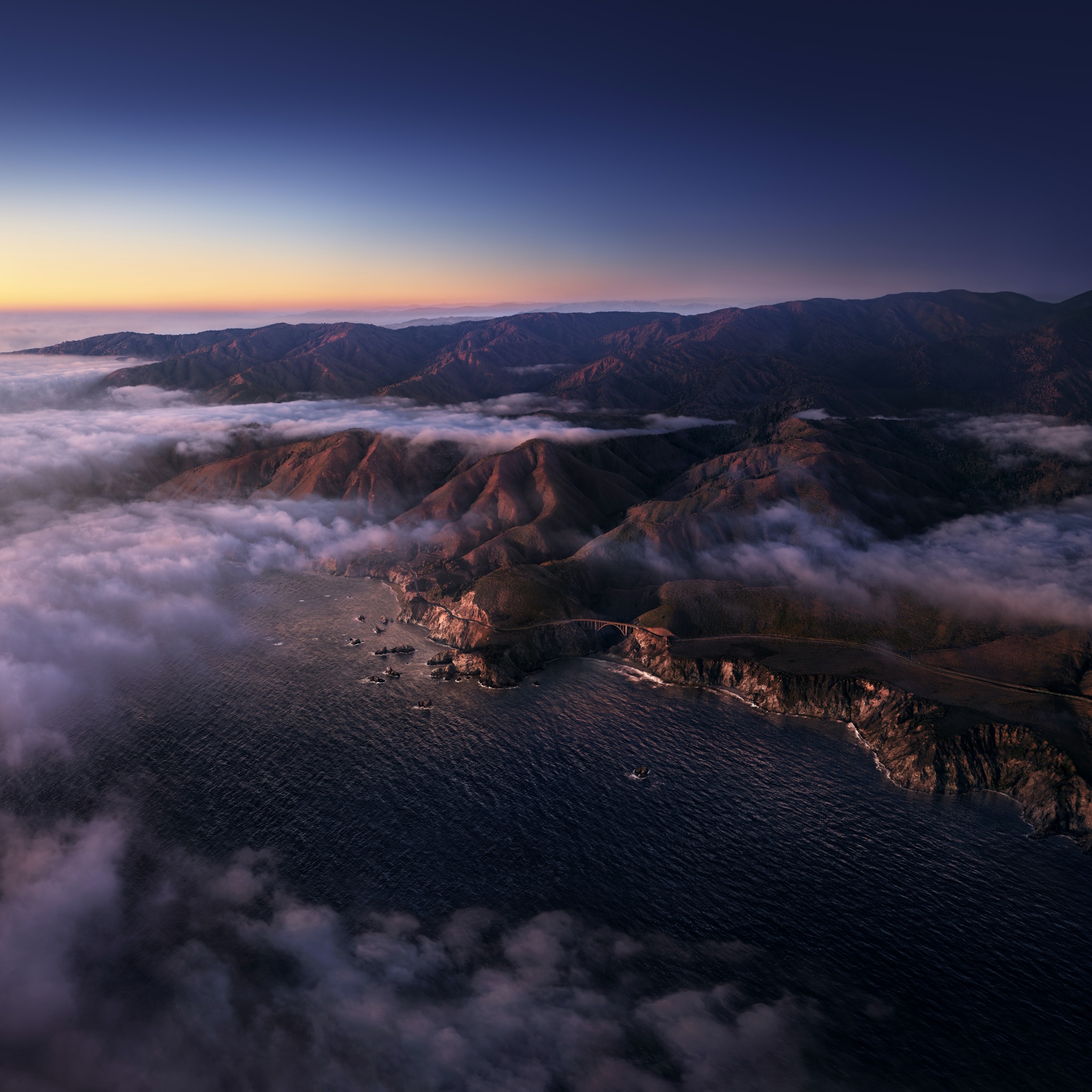 Big Sur 4k Wallpaper Mountains Clouds Sunrise Morning Macos Daylight Stock California Nature 1497