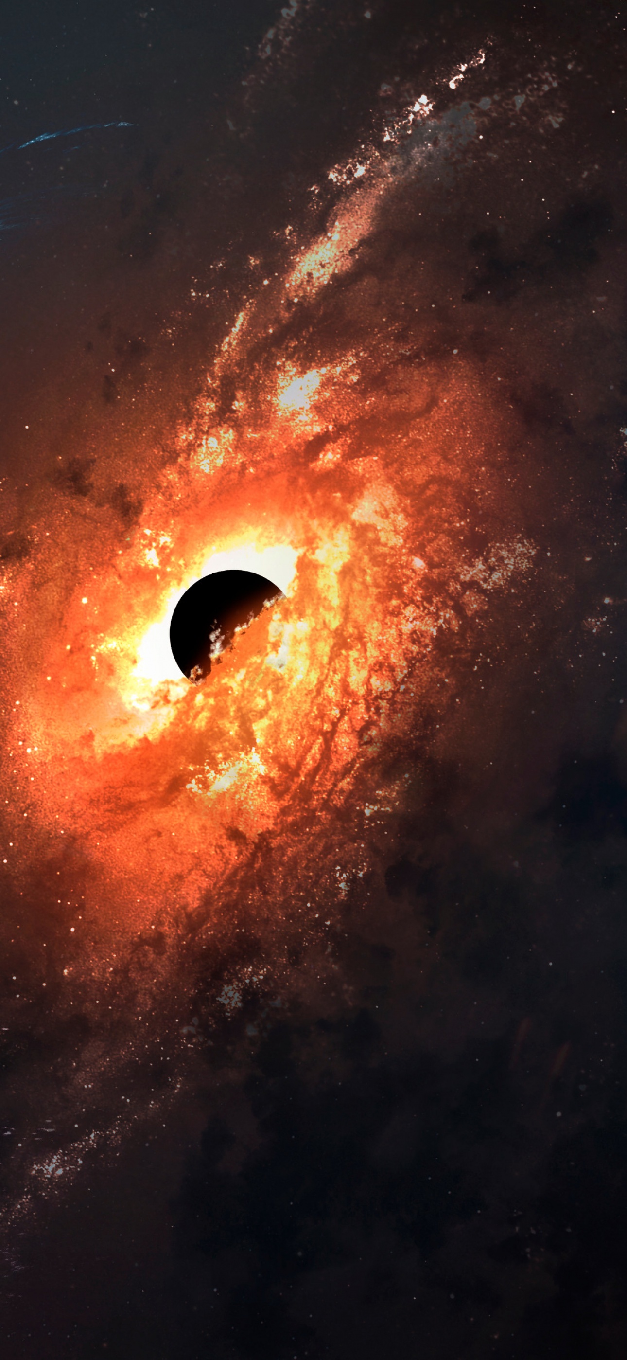 Black hole Wallpaper 4K Astronaut Spiral galaxy Stars 2482