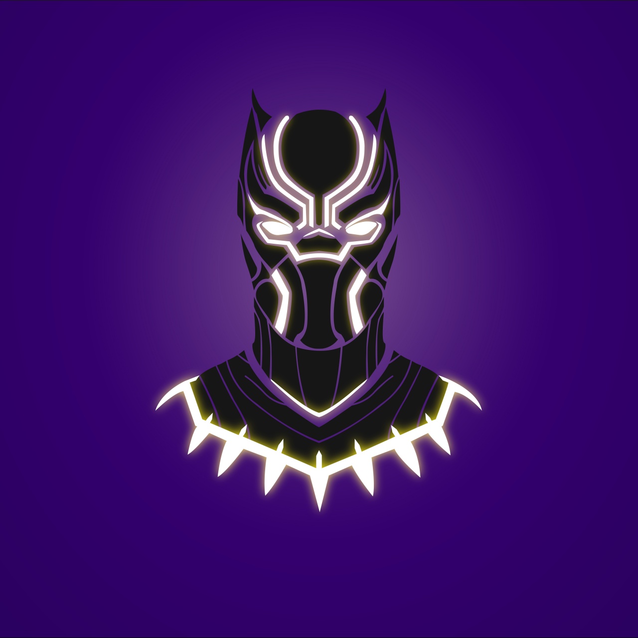 Black Panther Wallpaper 4K, 10K, Cartoon, Minimalist