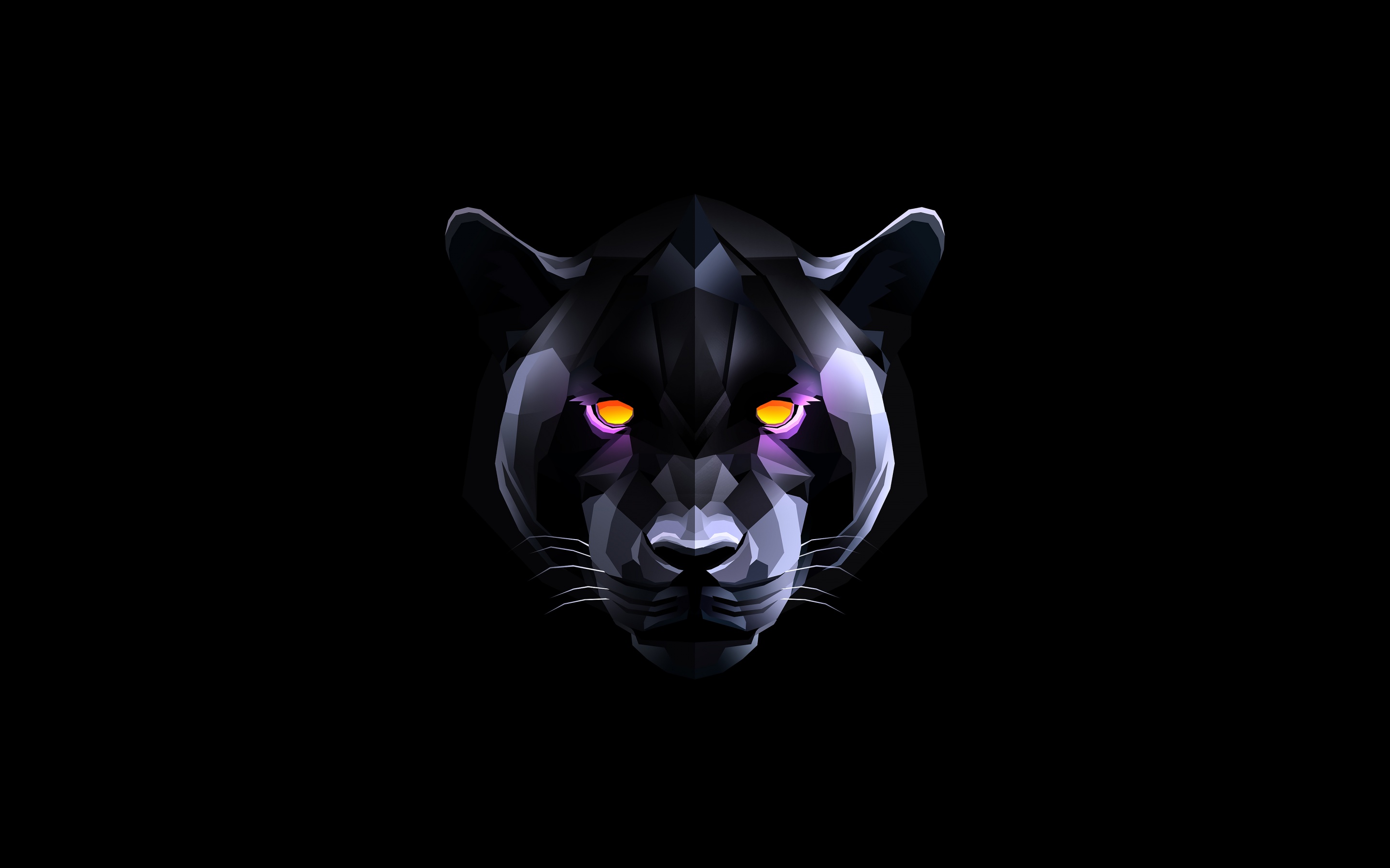 Black Panther Neon HD wallpaper download