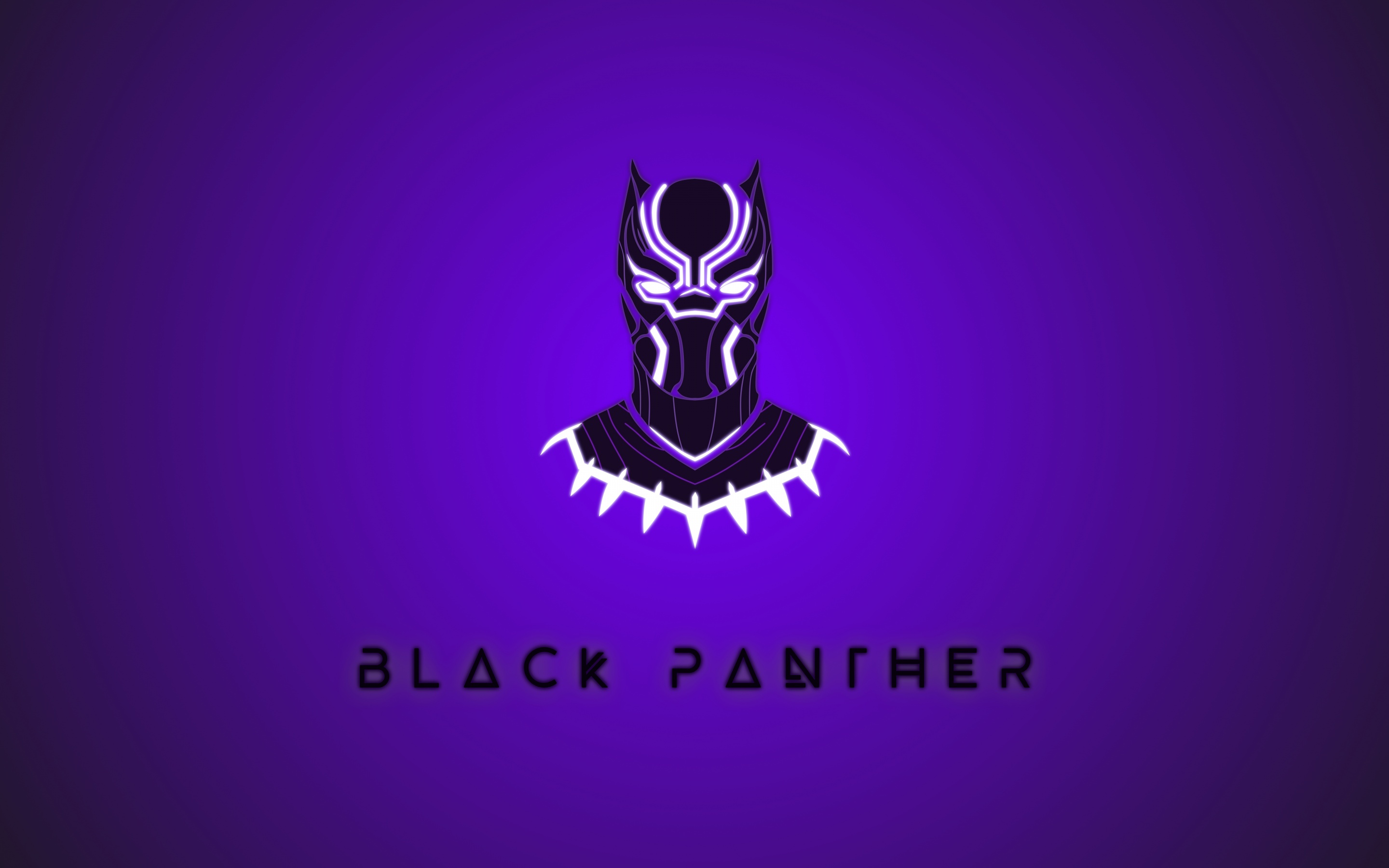Black Panther 4K Wallpaper, Minimal art, Marvel Superheroes, Purple