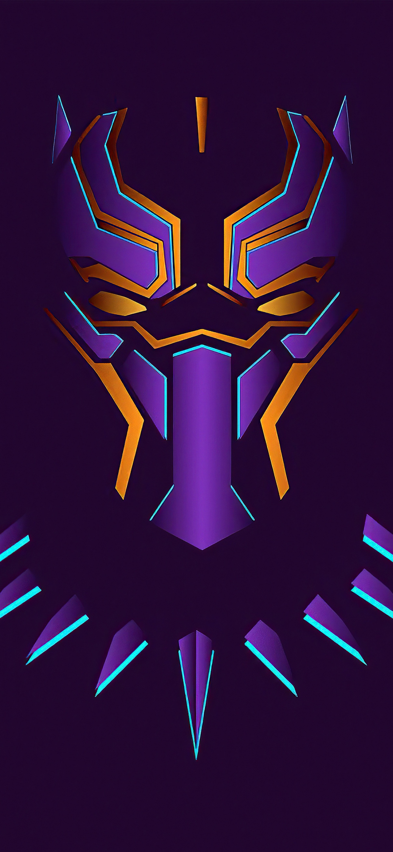 Black Panther Wallpaper 4K, Purple background, Graphics CGI, #3383