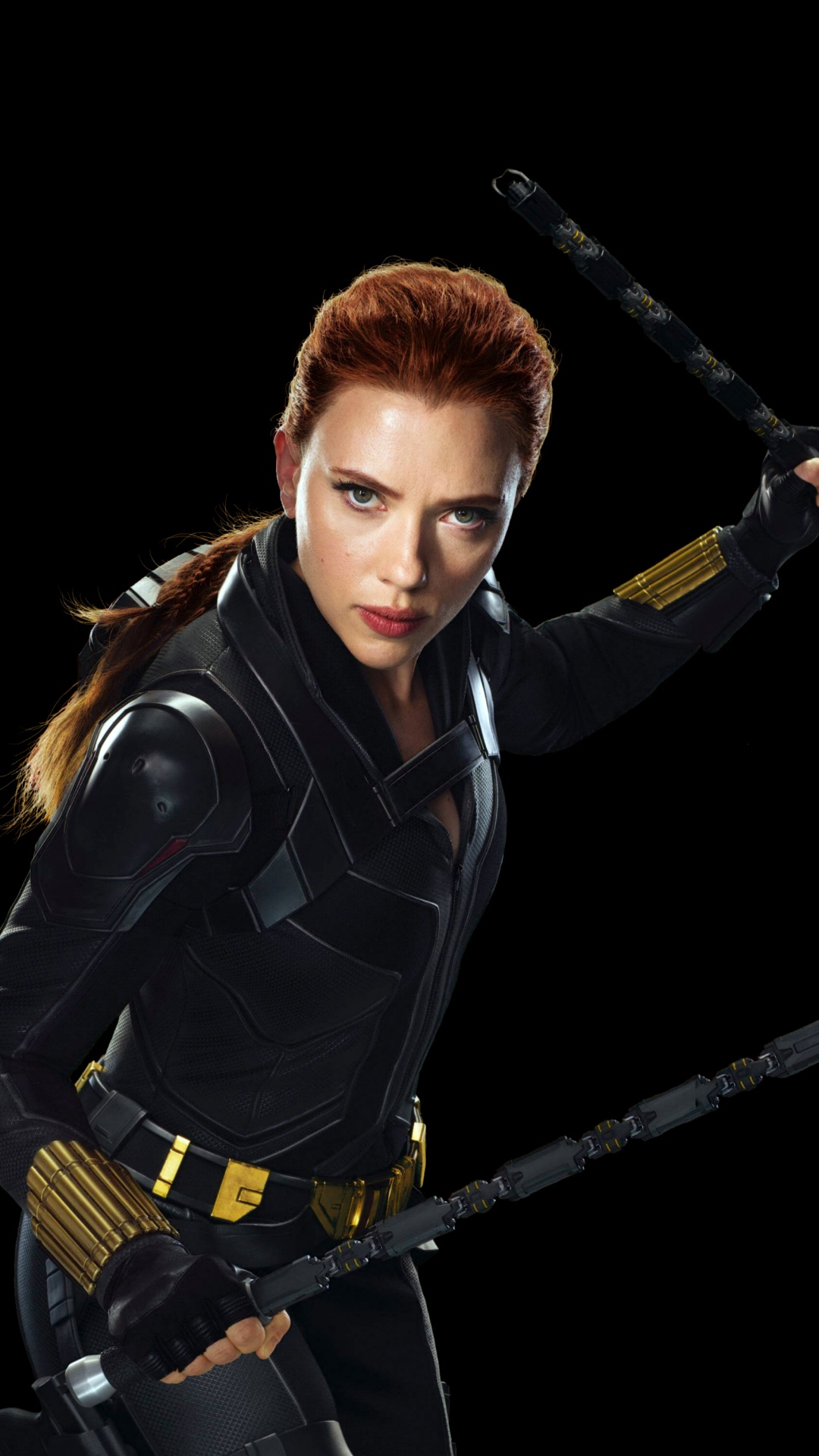 Black Widow Wallpaper 4K, Scarlett Johansson, Black background, Black