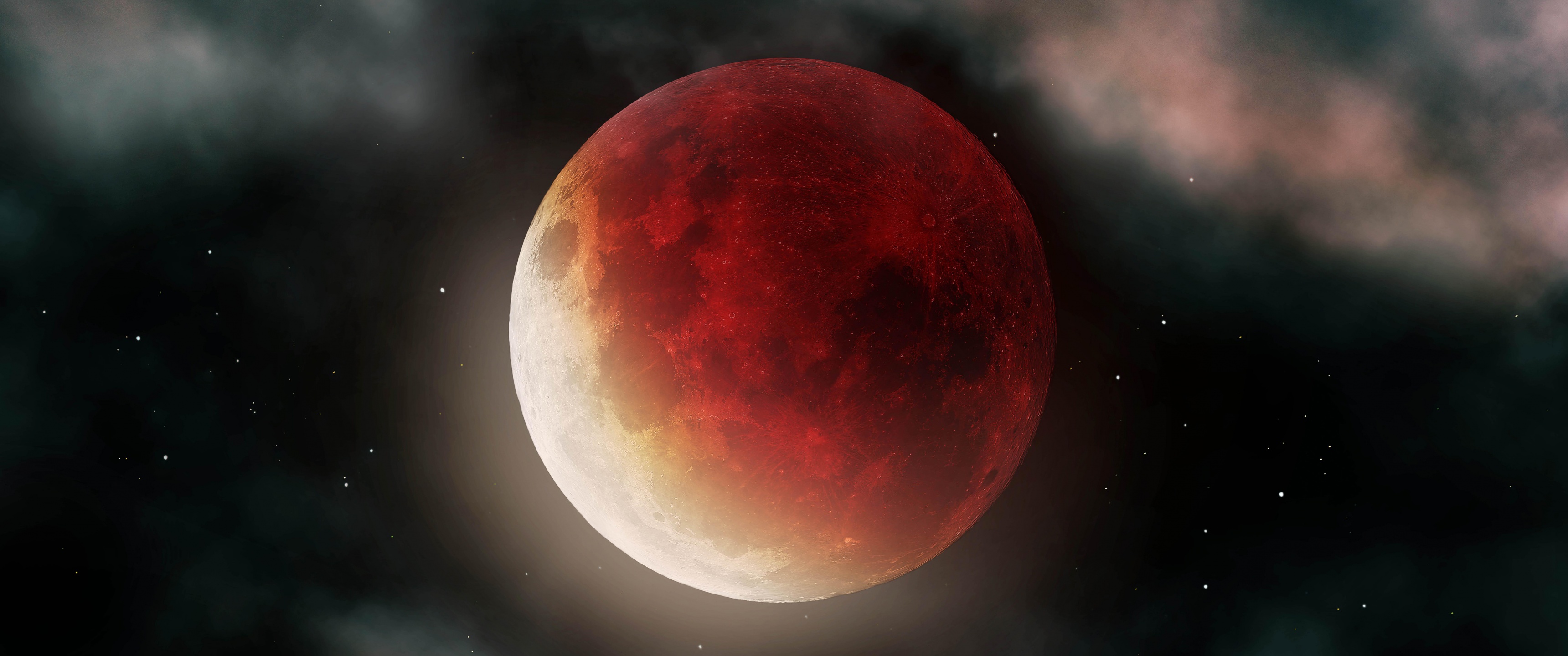 Blood Moon Wallpaper 4K, Clouds, Dark, Night, 5K, Space, #66
