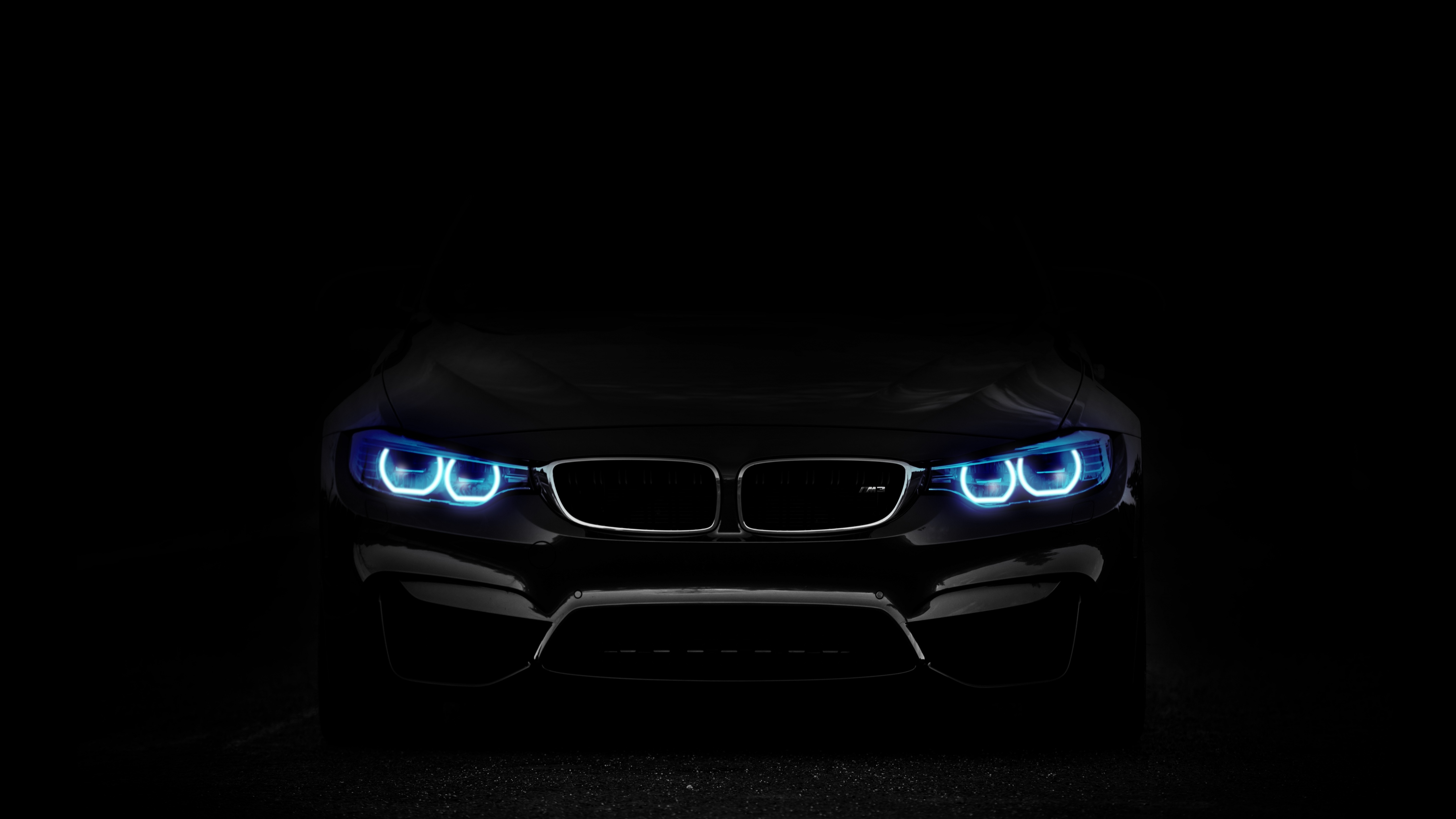 BMW M3 Wallpaper 4K, Angel Eyes, Black/Dark, #896