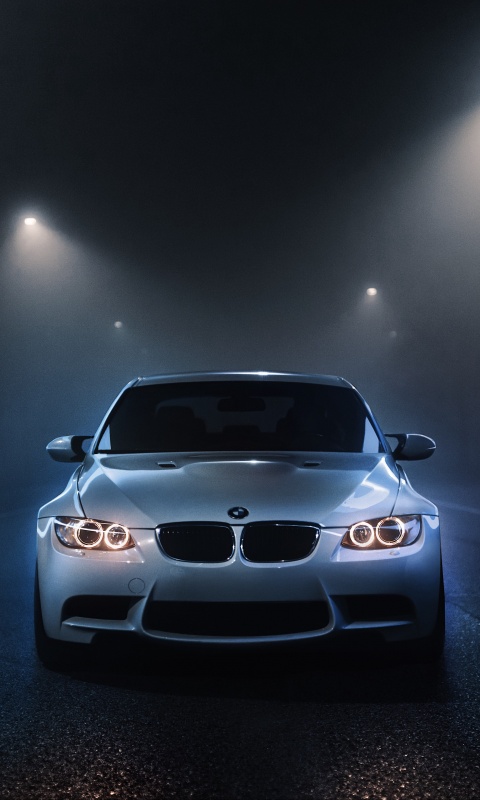 BMW M3 Wallpaper 4K, White cars, Dark background