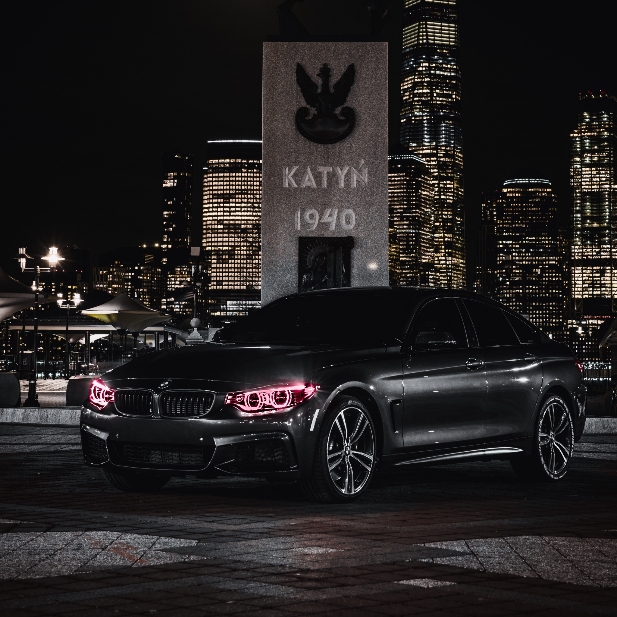 BMW M4 Wallpaper 4K Black Edition Angel Eyes Night 454
