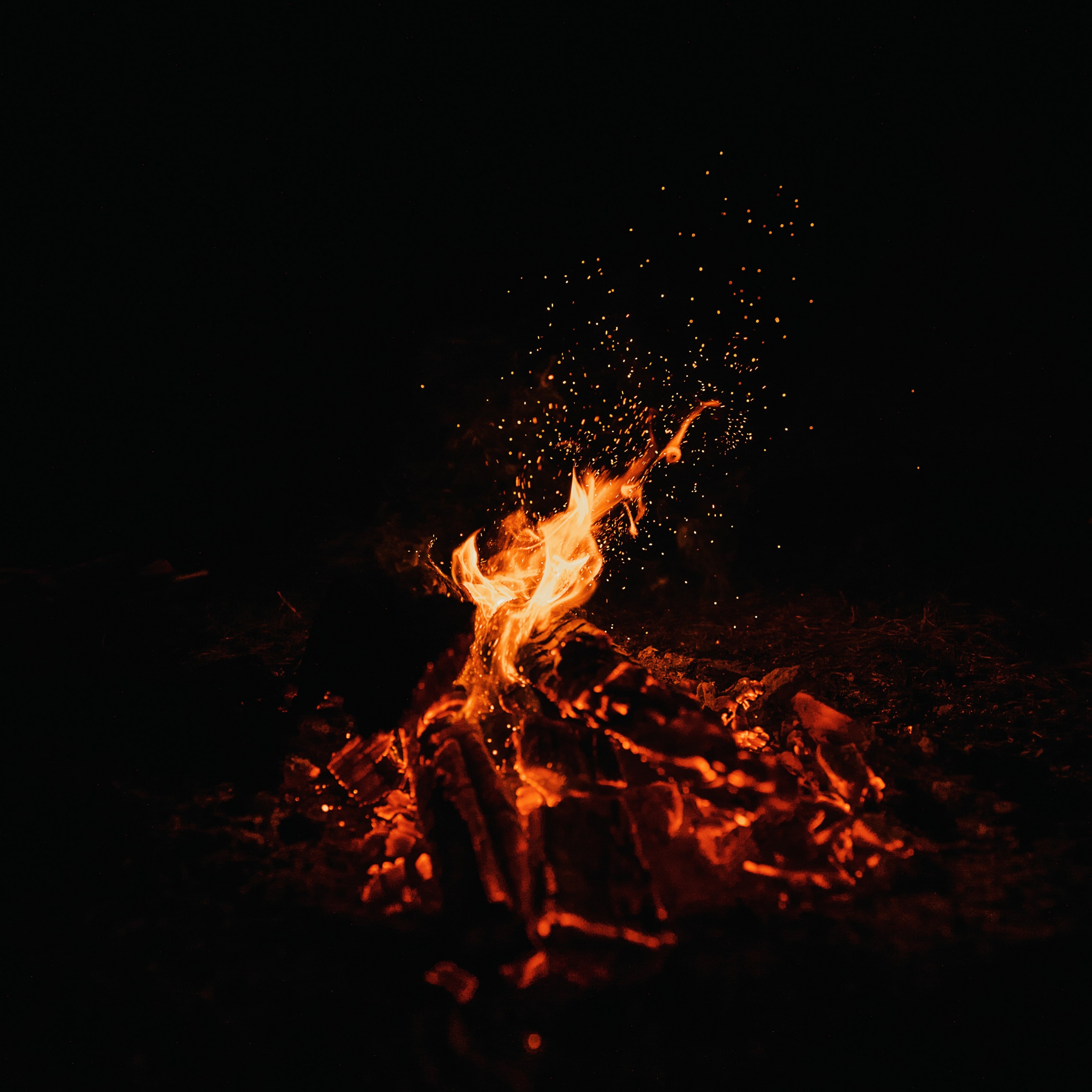 Bonfire Wallpaper 4K, Dark, Black background, Photography, #3149