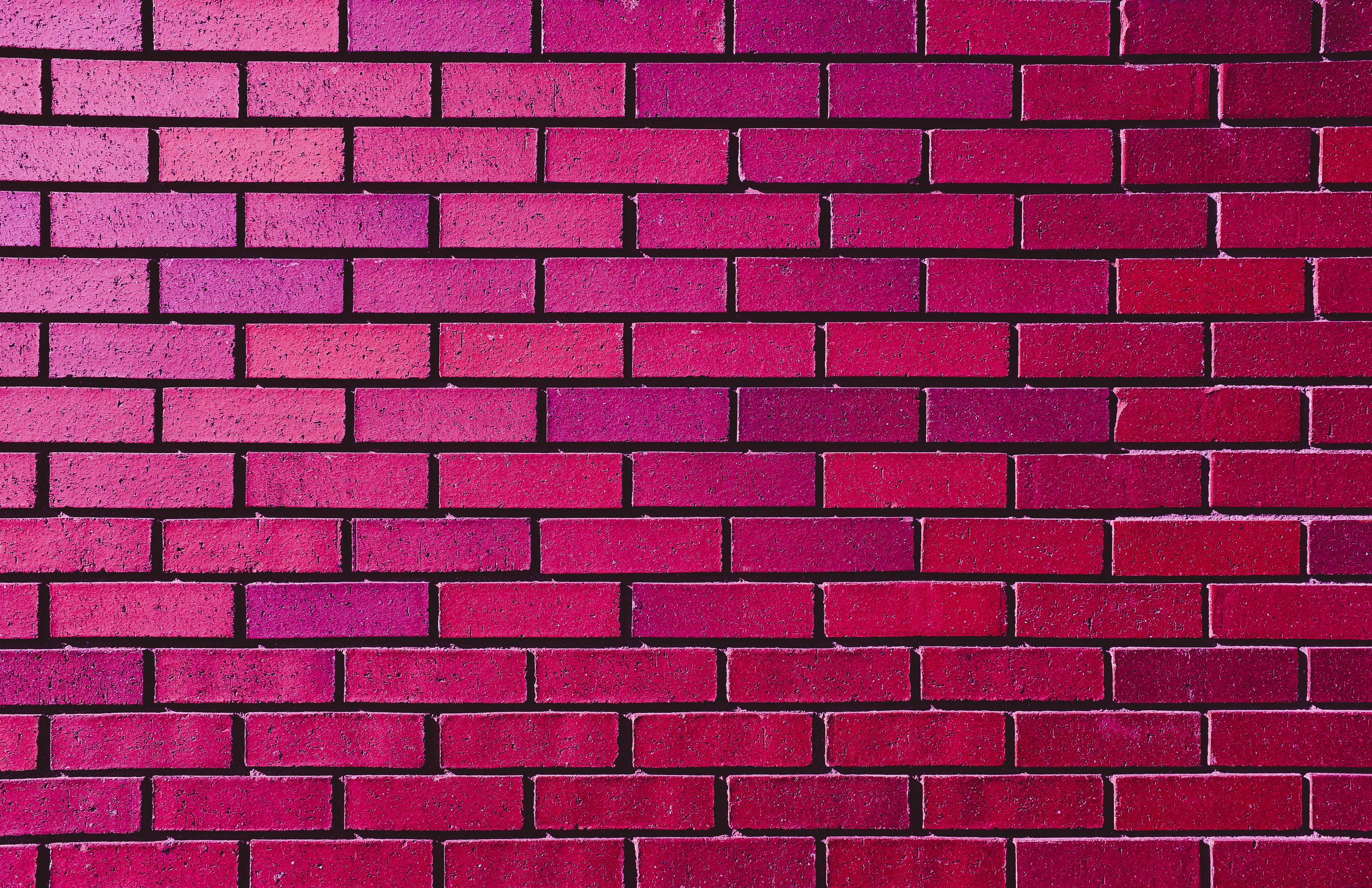 Brick Wall Magenta Red Bricks Bright Gradients 5k 4716x3053 2549 