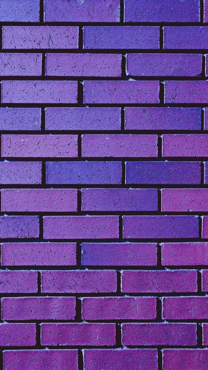 Brick wall 4K Wallpaper, Purple, Violet, Bricks, Bright, Gradients, 5K