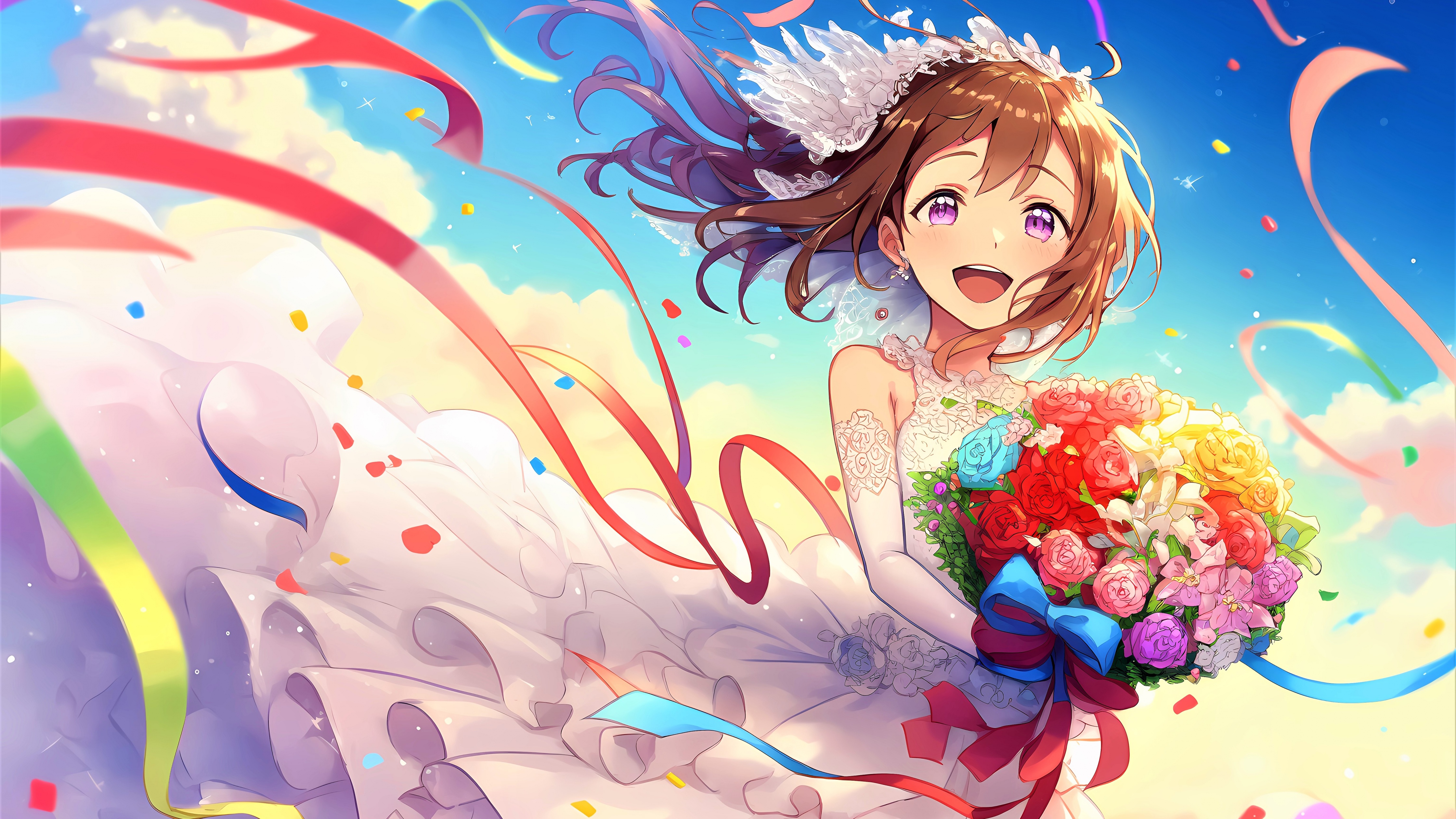 Bride anime Wallpaper 4K, Cute anime, Anime girl, #9794