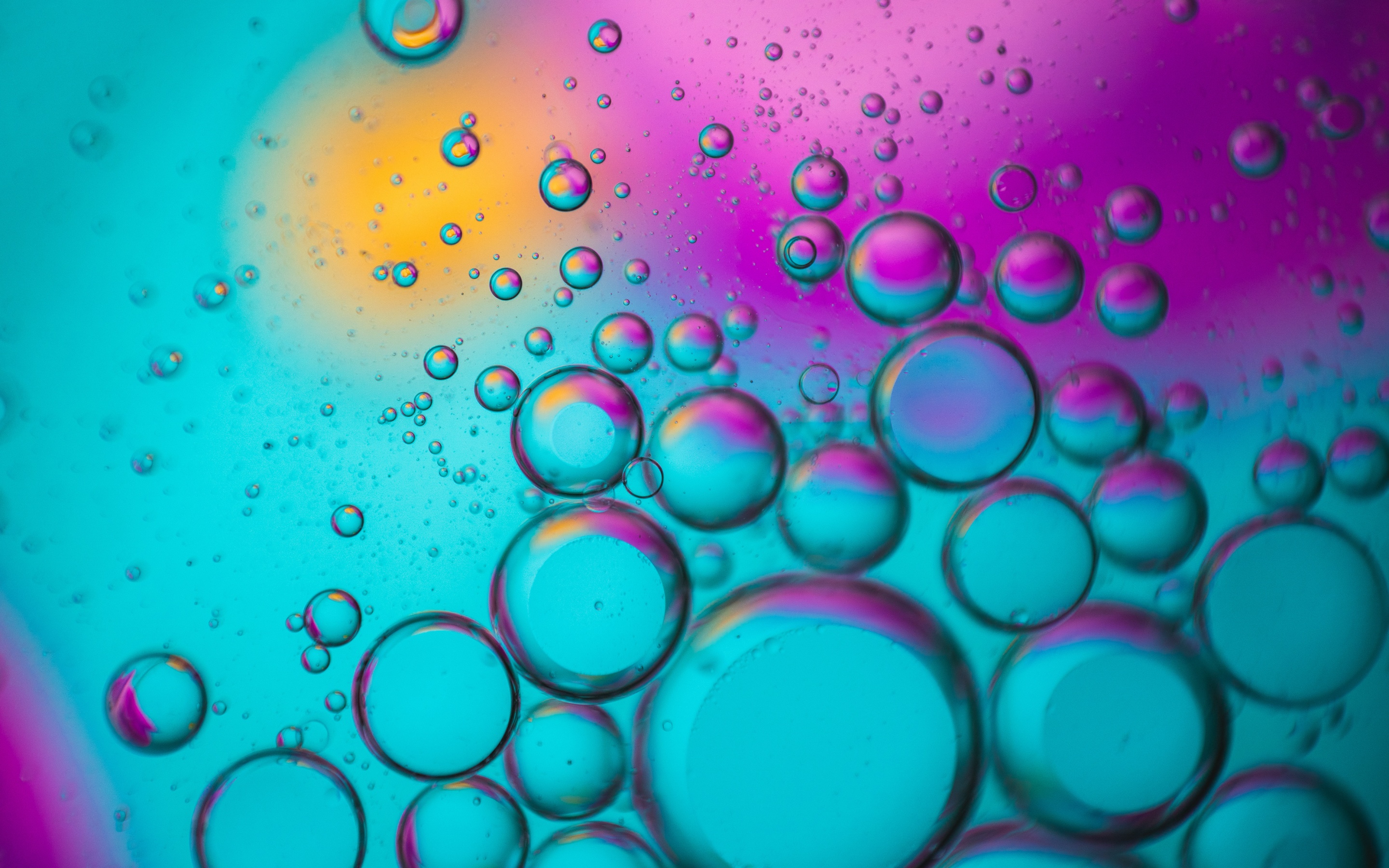 Bubbles Wallpaper 4K, Spectrum, Colorful, Teal, Turquoise
