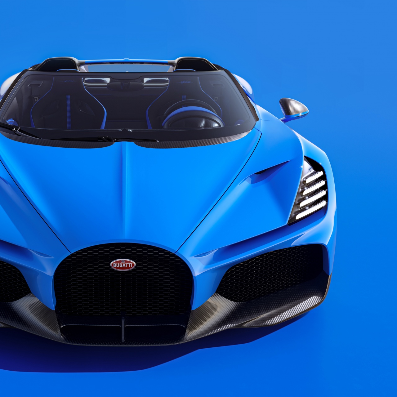Bugatti W16 Mistral Wallpaper 4K, Blue, Roadster, Hypercars, 2024