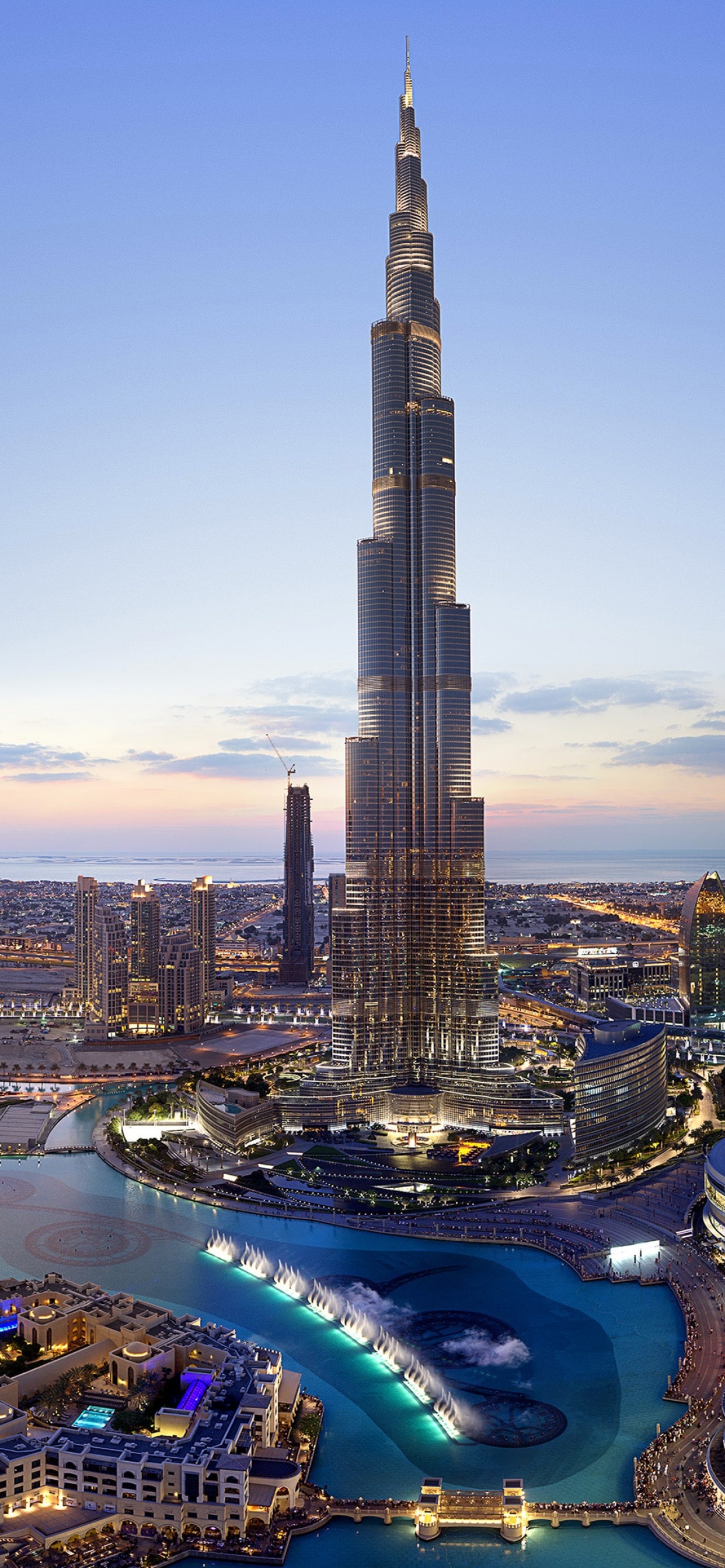 Burj Khalifa Wallpaper 4K, Dubai, Cityscape, Skyscrapers, Dusk